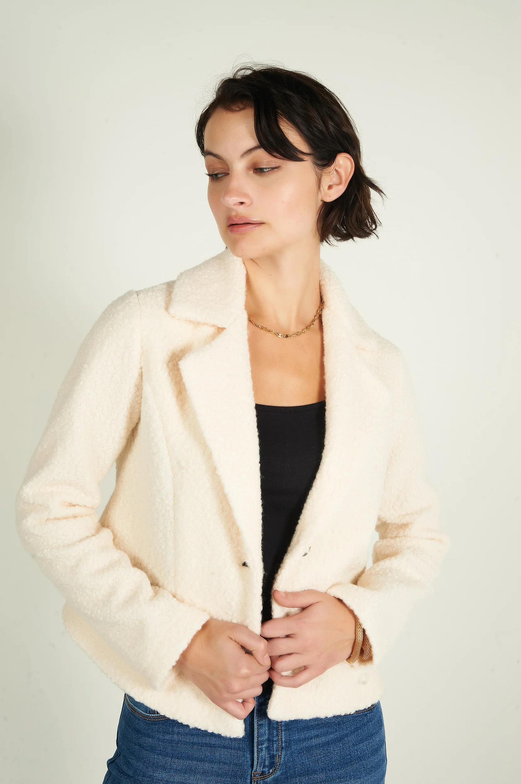 Veste sherpa en tissu bouclé - KOKO - (R-A11) - Image 9