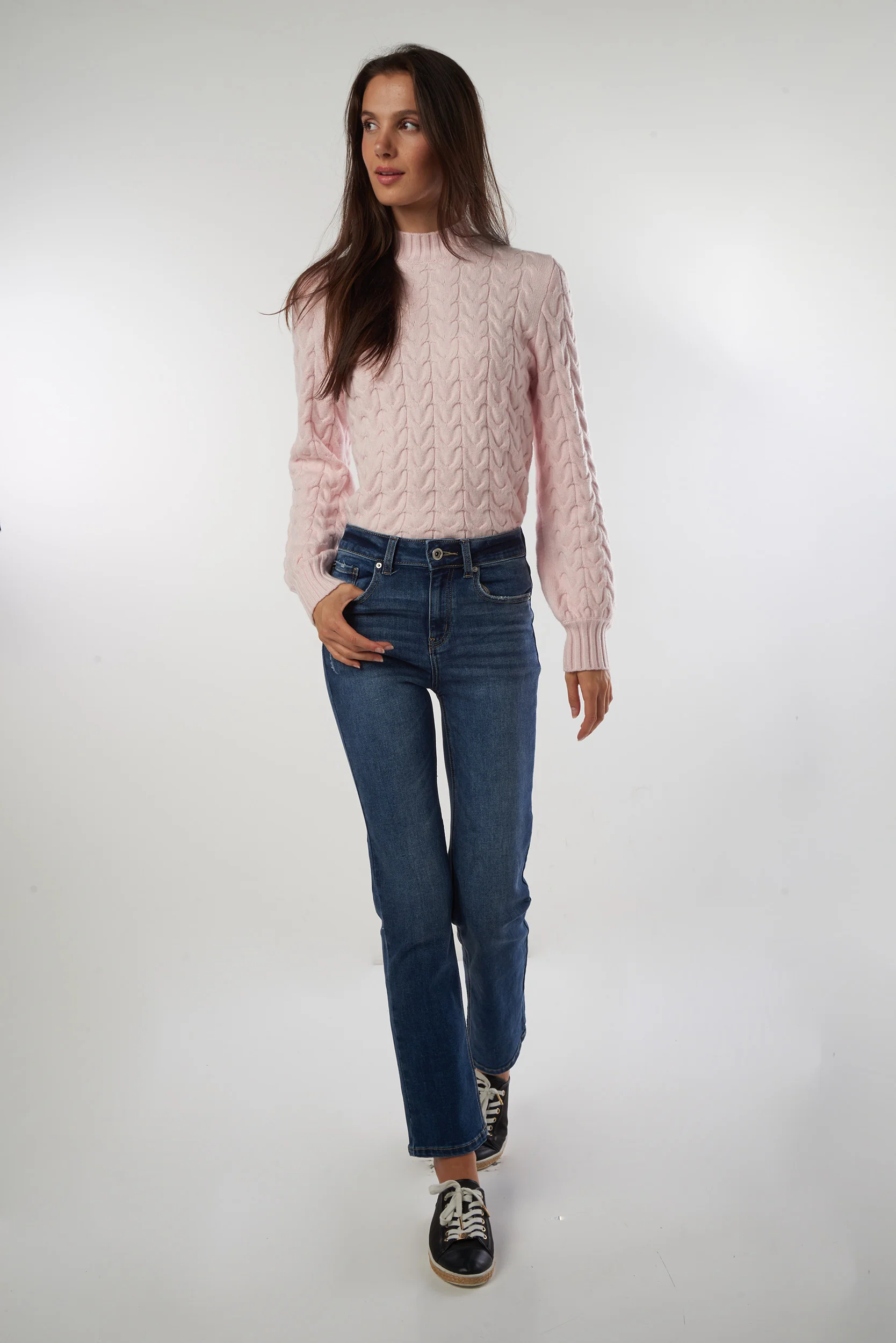 Jeans jambe droite à effet déchiré - EP3581 - (E-C17) - Image 4