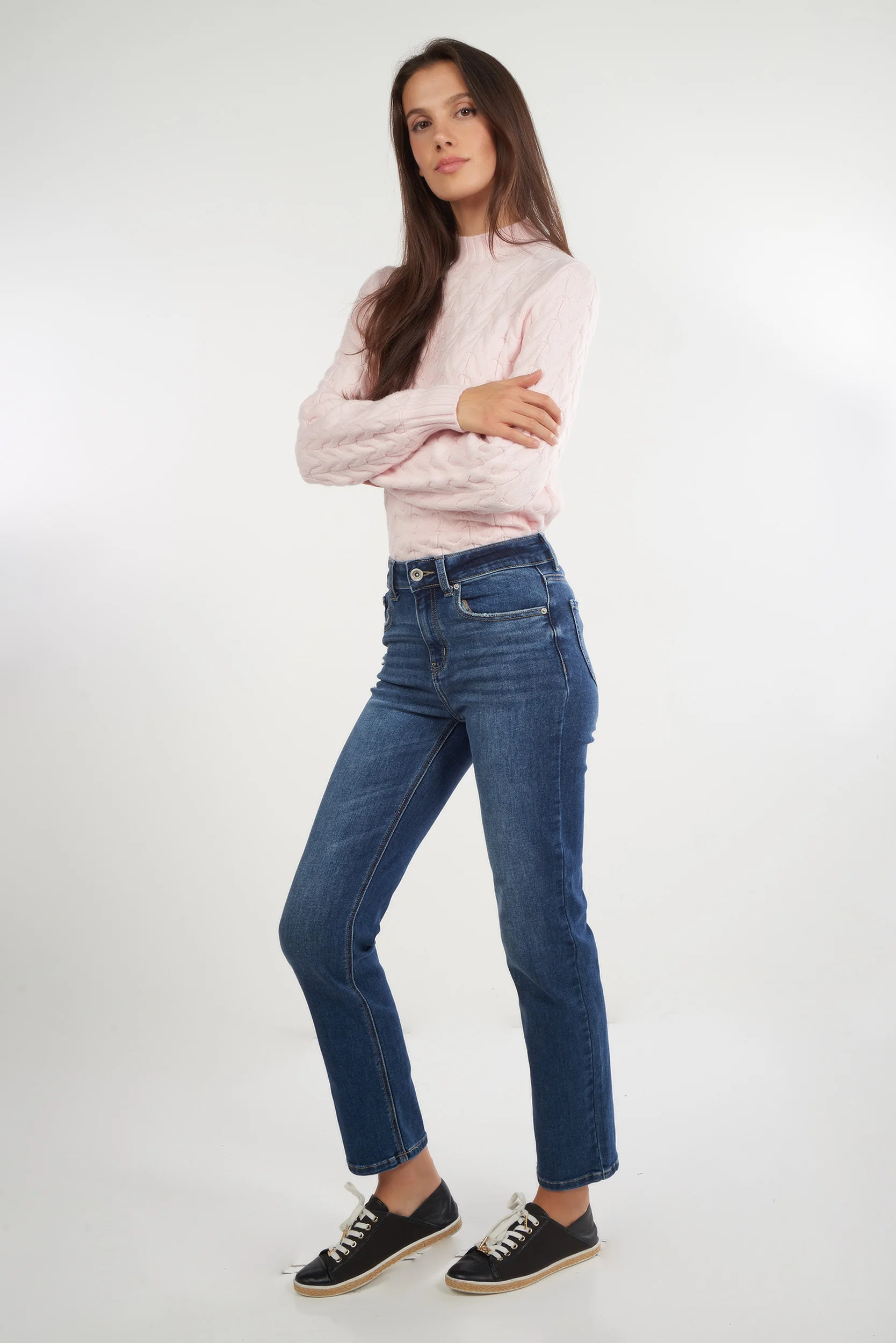 Jeans jambe droite à effet déchiré - EP3581 - (E-C17) - Image 6