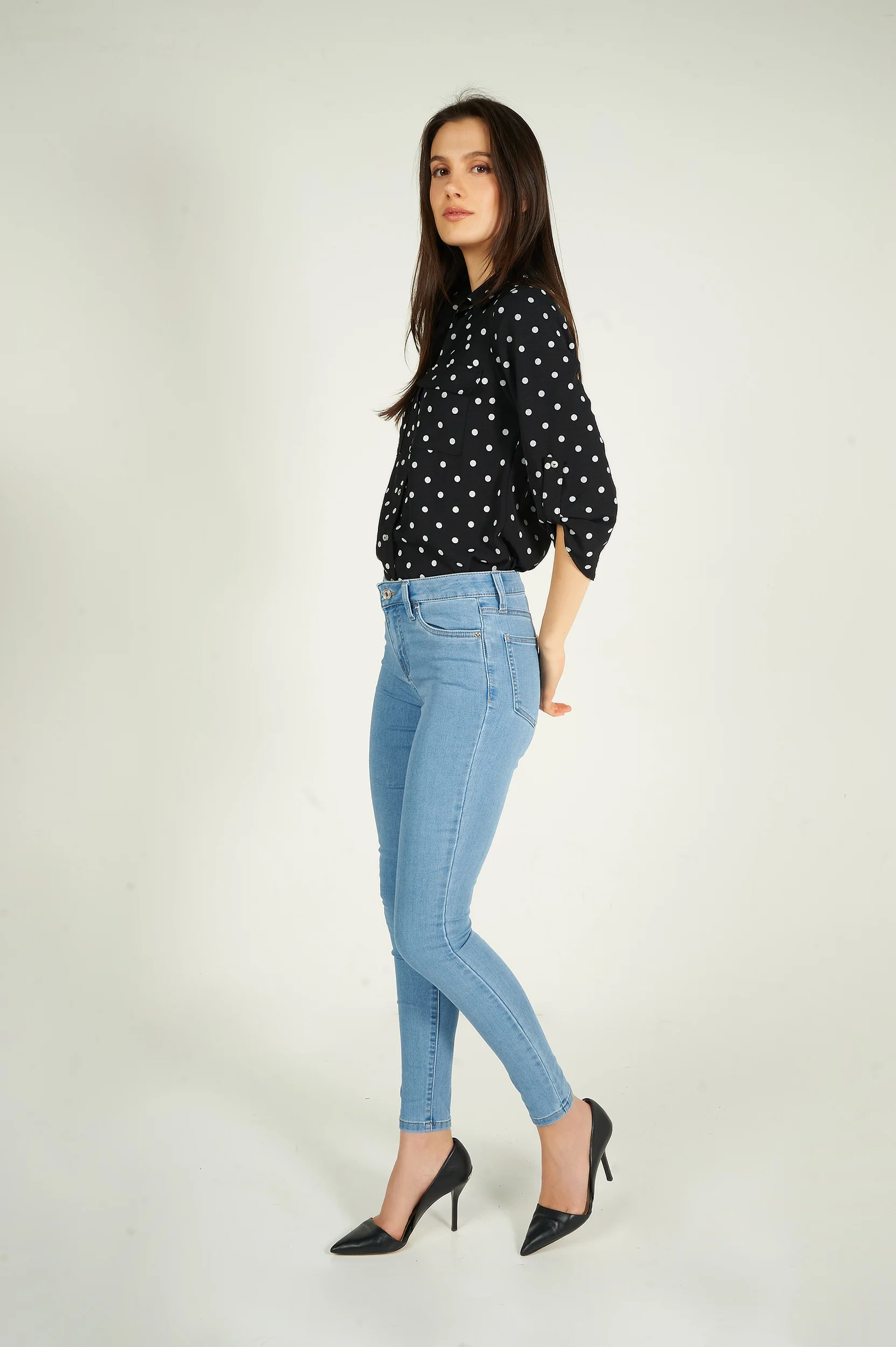 Jean à jambe étroite - CJ21038H18B - (E-C16) - Image 11