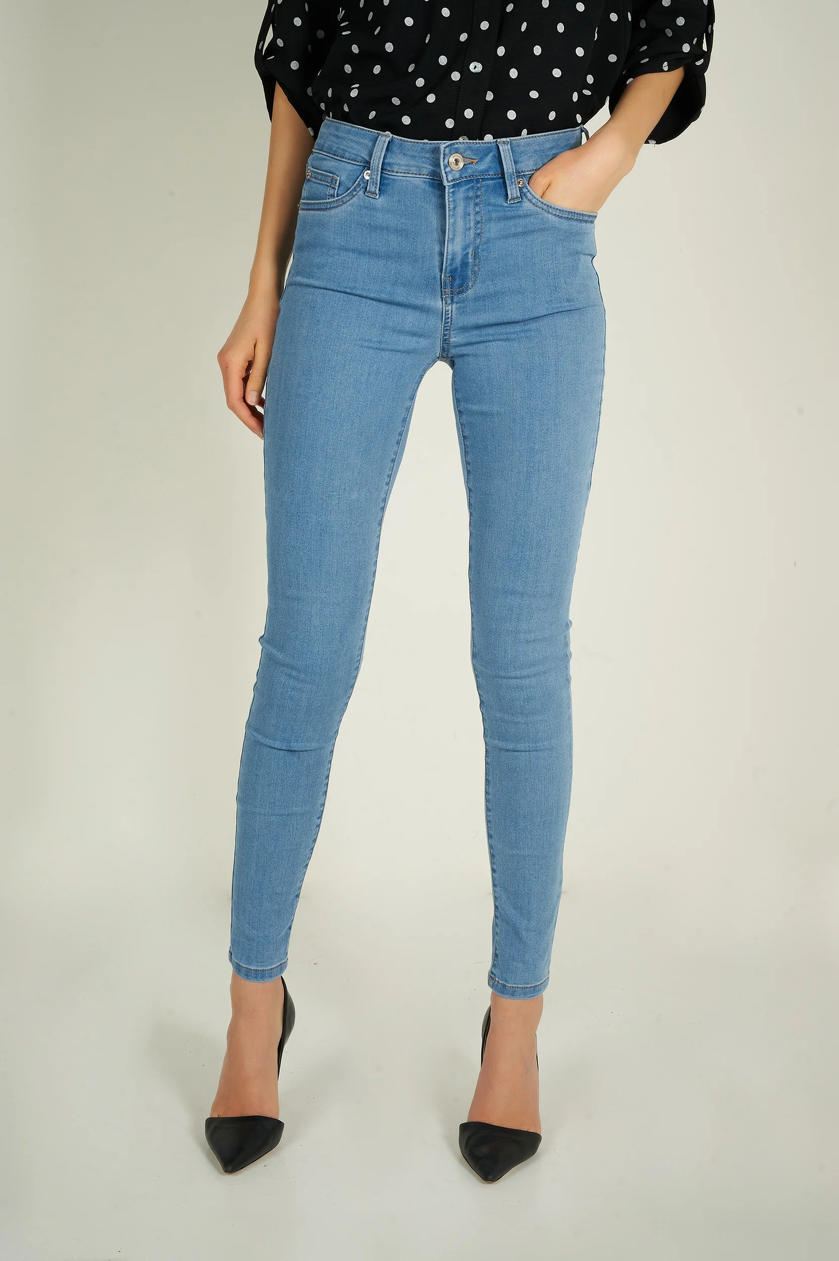 Jean à jambe étroite - CJ21038H18B - (E-C16) - Image 6