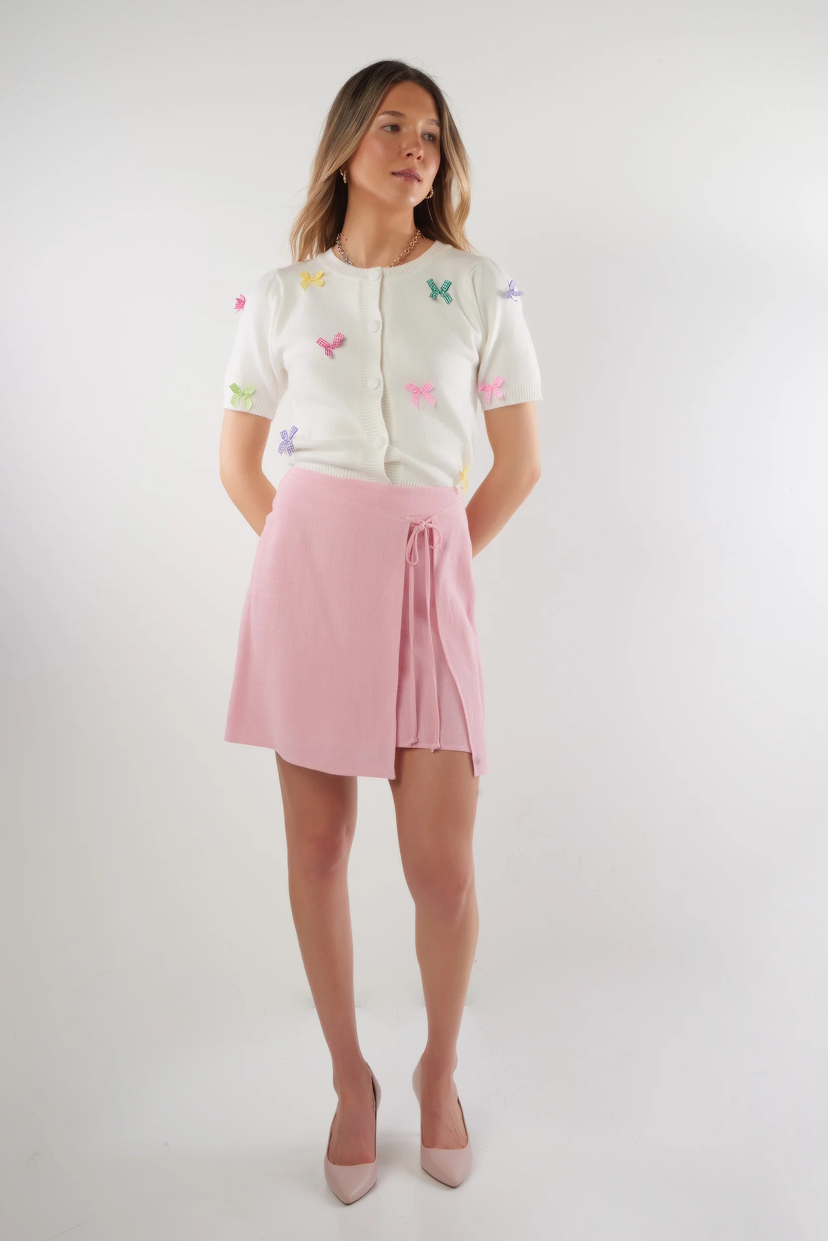 Jupe courte portefeuille - CHANTAL - (R-A16) - Image 19