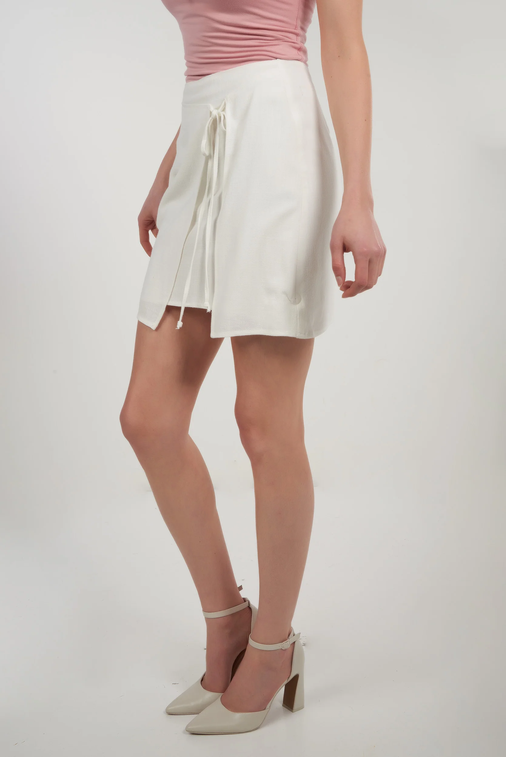 Jupe courte portefeuille - CHANTAL - (R-A16) - Image 3