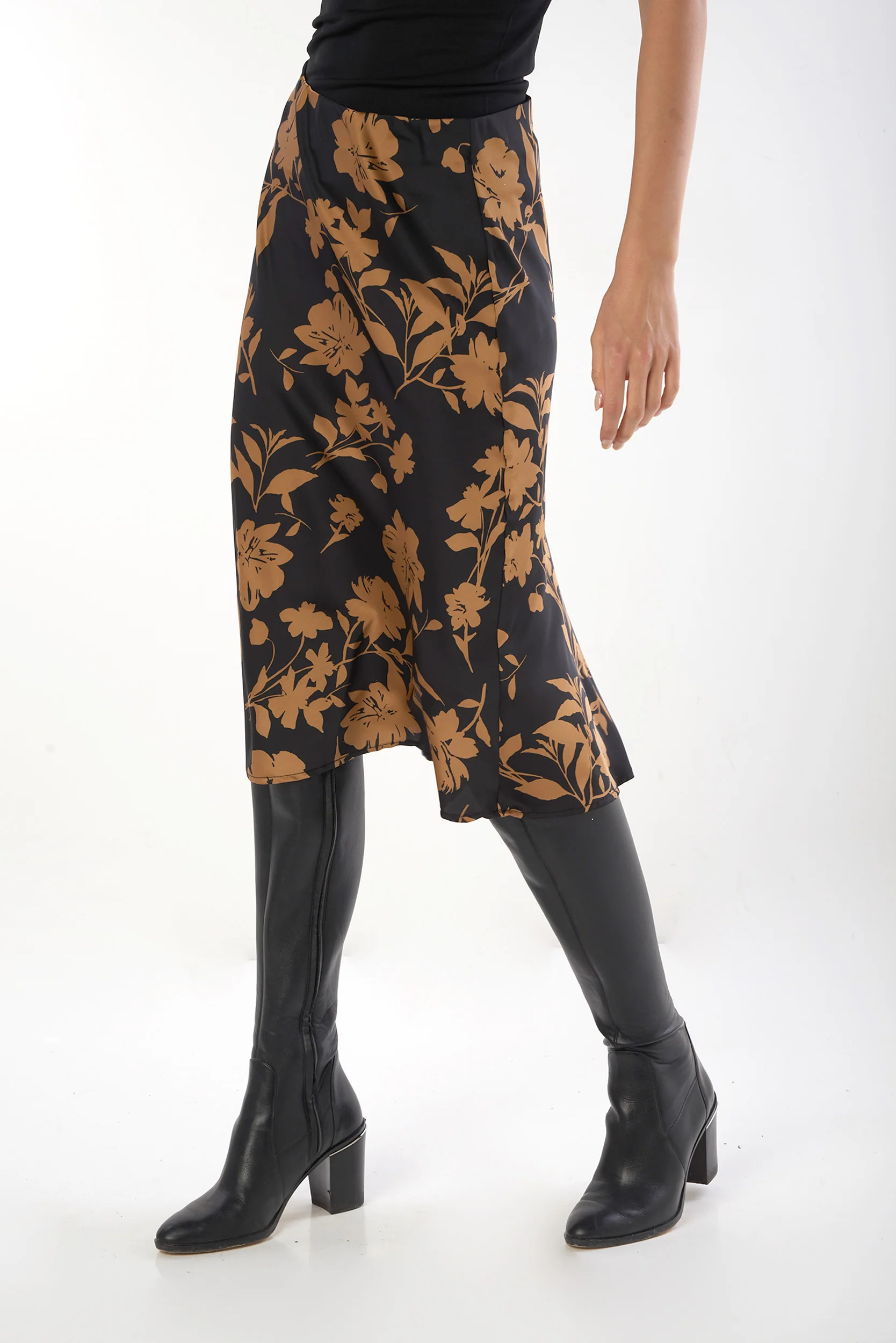 Jupe midi en satin imprimée - ISELA - (R-B4) - Image 10