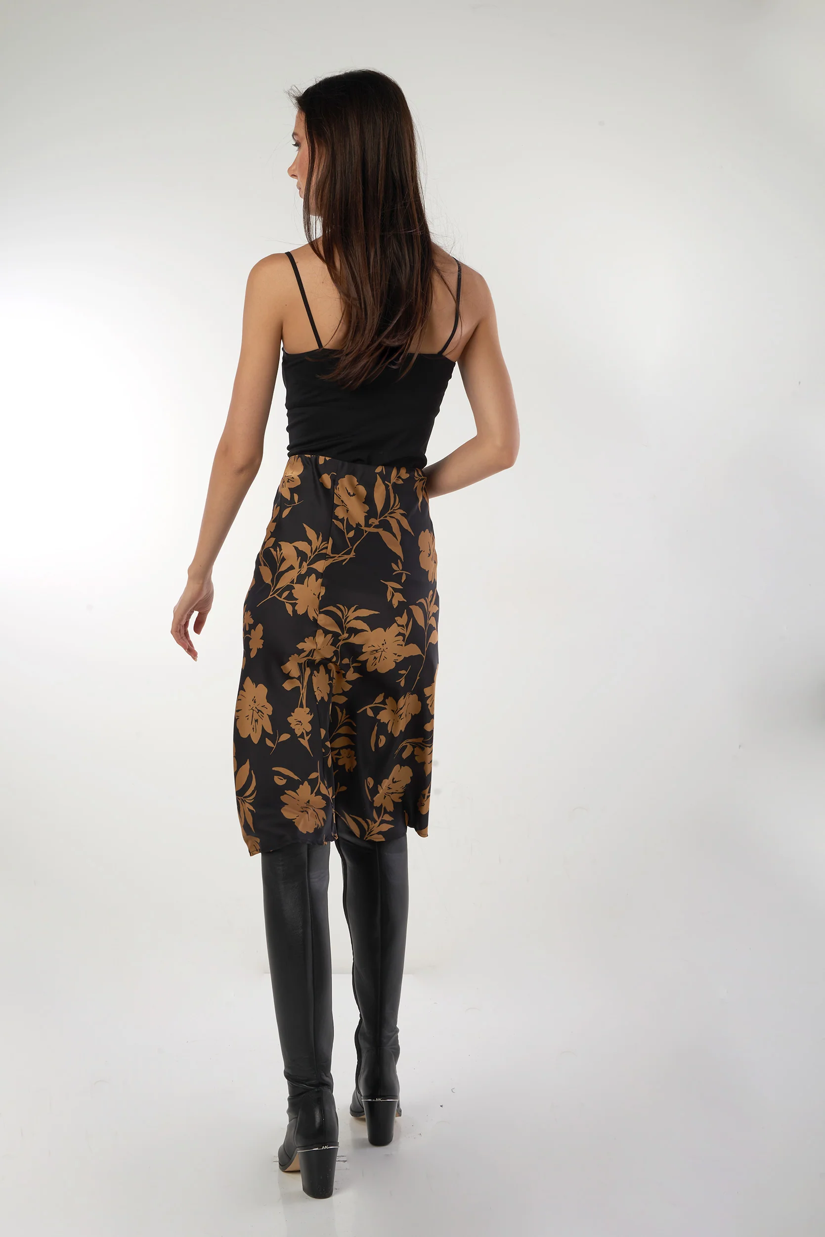 Jupe midi en satin imprimée - ISELA - (R-B4) - Image 12