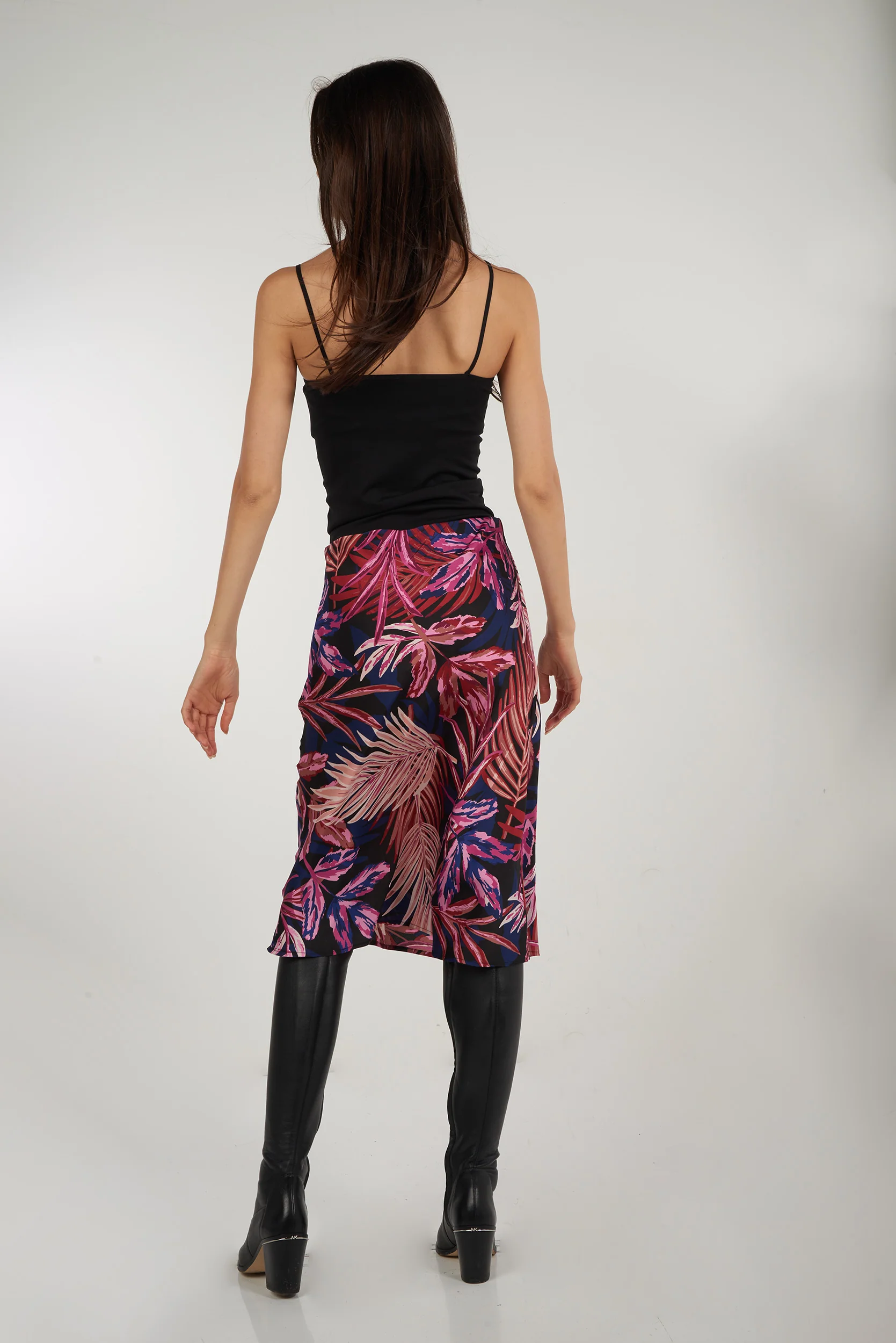 Jupe midi en satin imprimée - ISELA - (R-B4) - Image 6