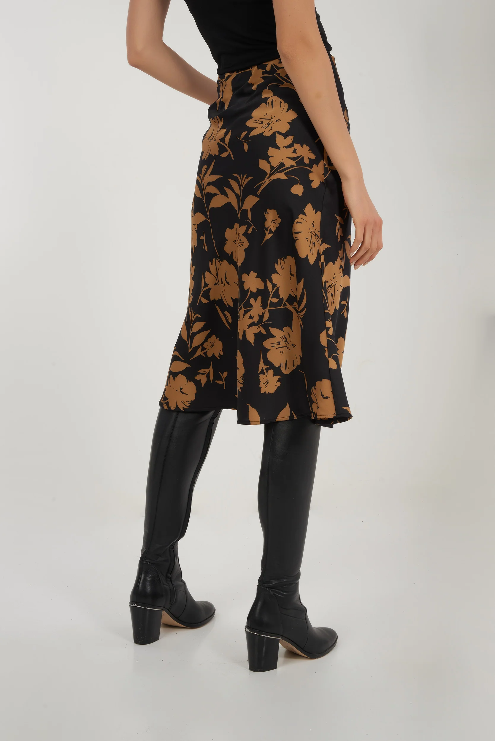 Jupe midi en satin imprimée - ISELA - (R-B4) - Image 9