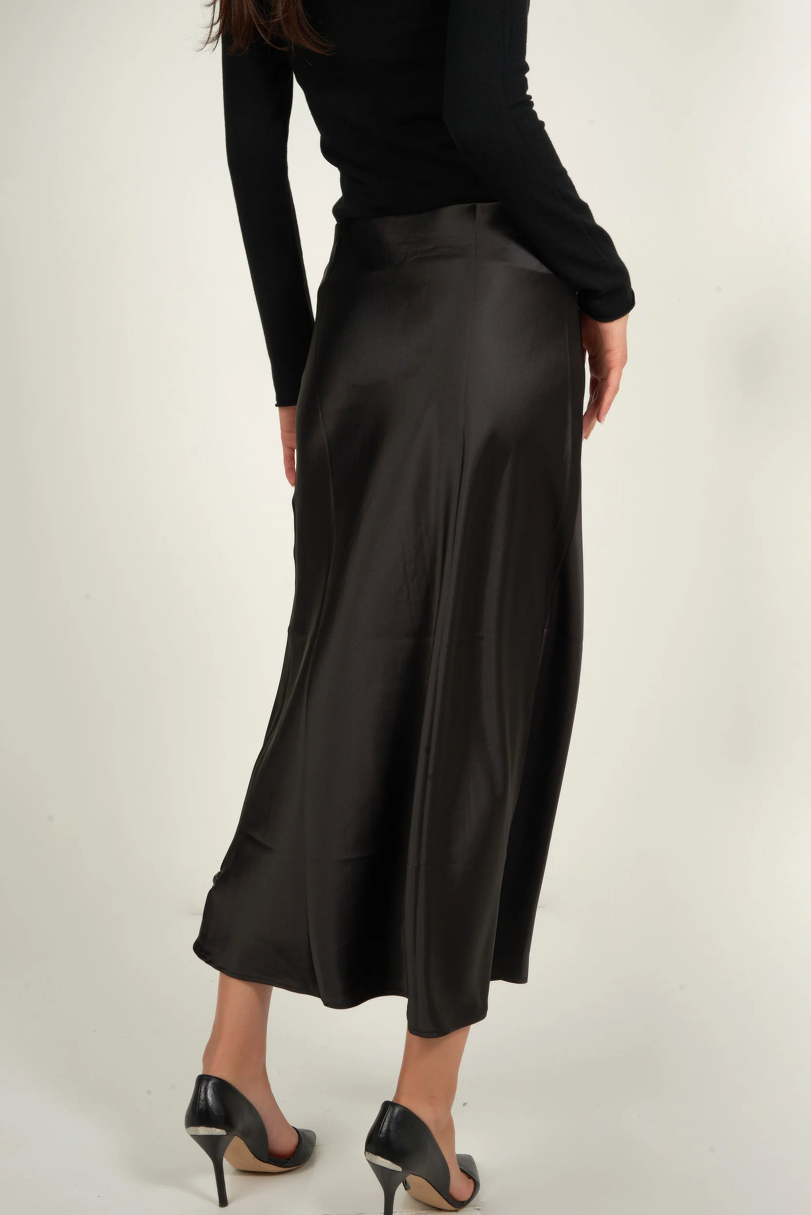 Jupe midi en satin - ISK1381 - (E-B1) - Image 8
