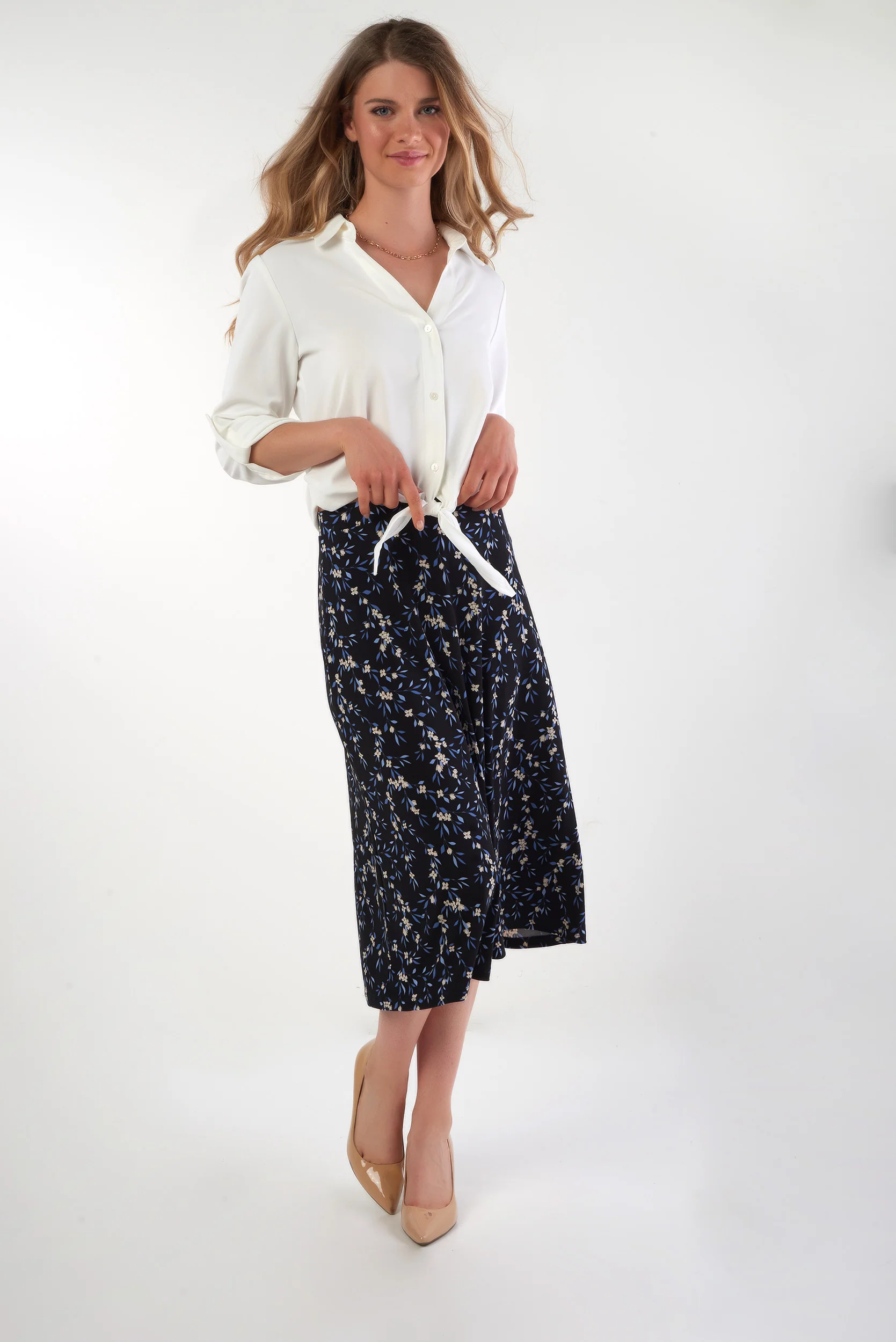 Jupe midi fleurie - ESTEBANA - (R-B4) - Image 4