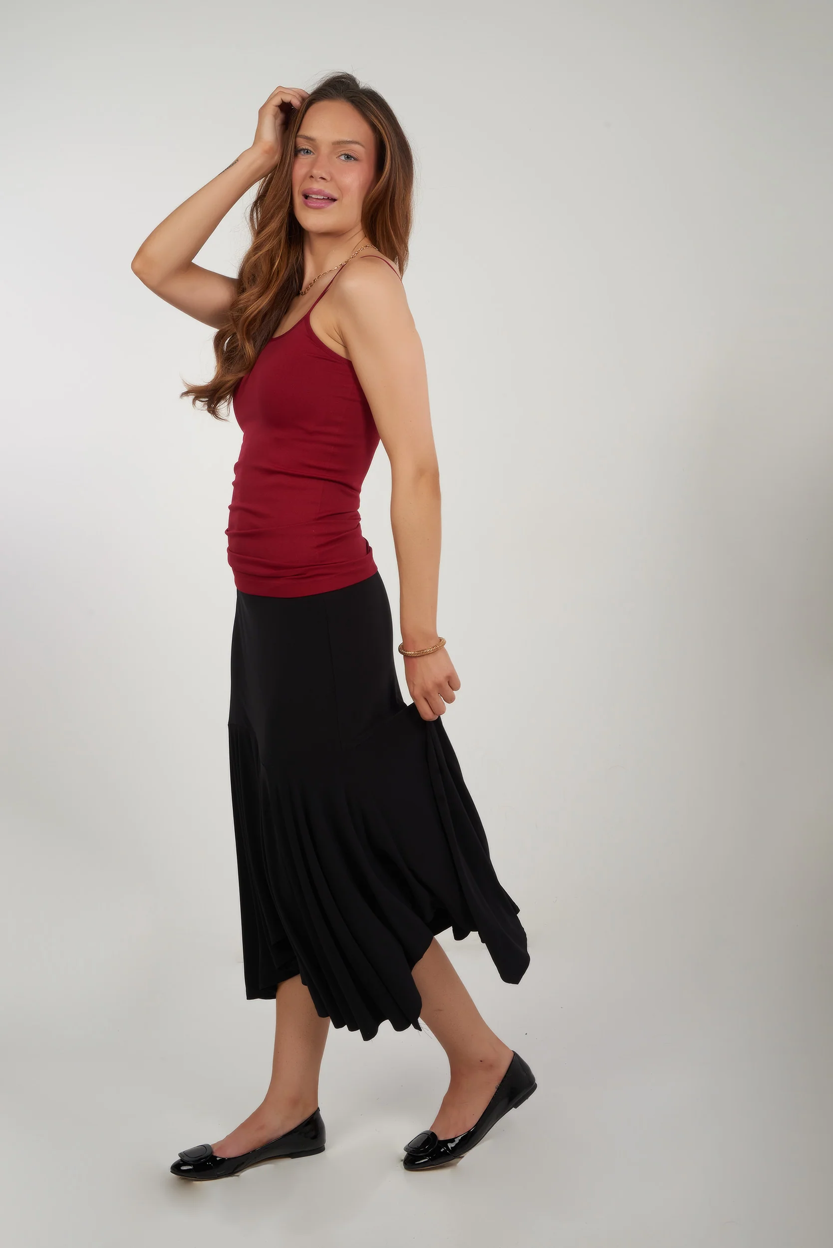 Jupe midi asymétrique - ATARA - (R-A17) - Image 7