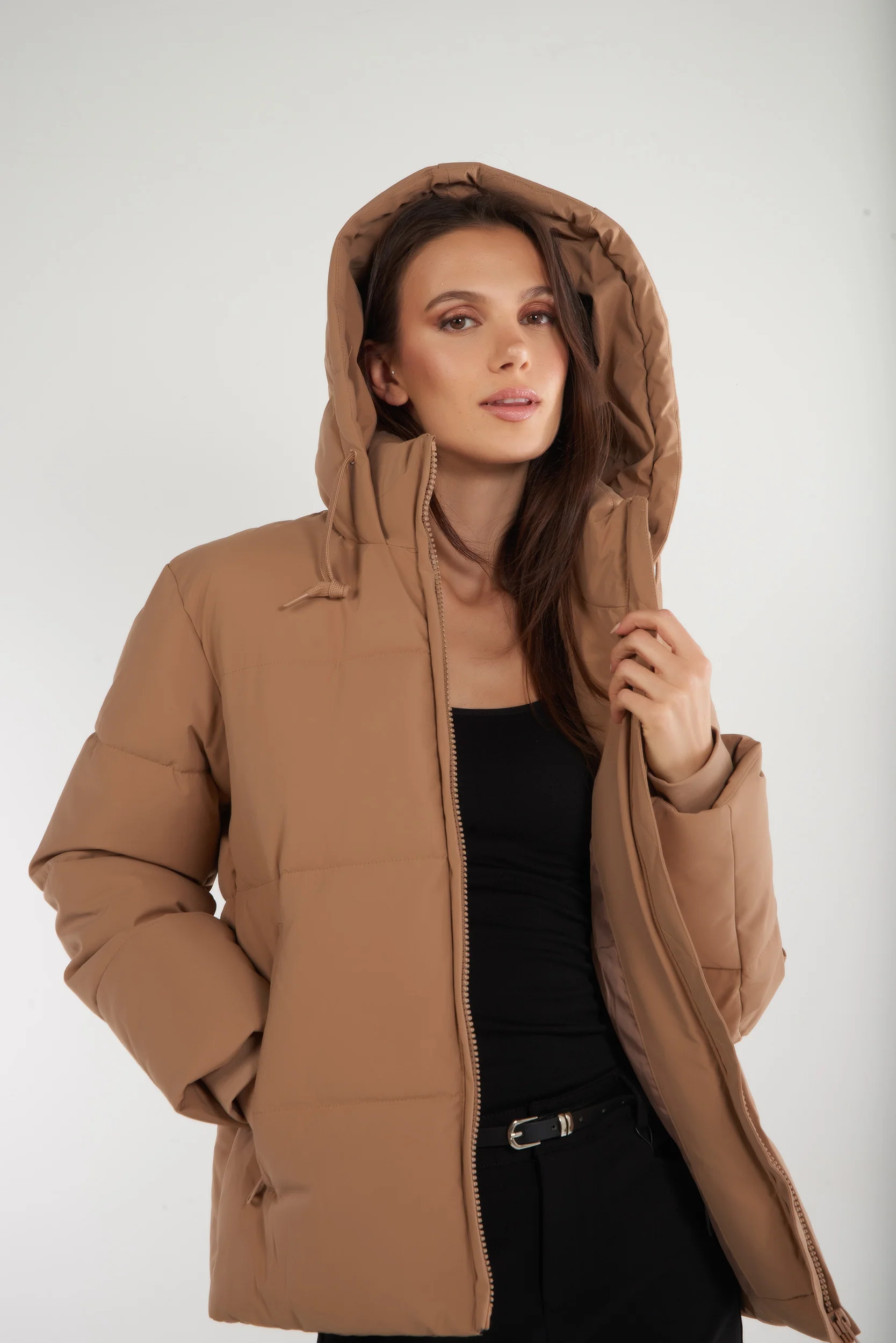 Manteau court à capuche - MAINA - (E-C3) - Image 12