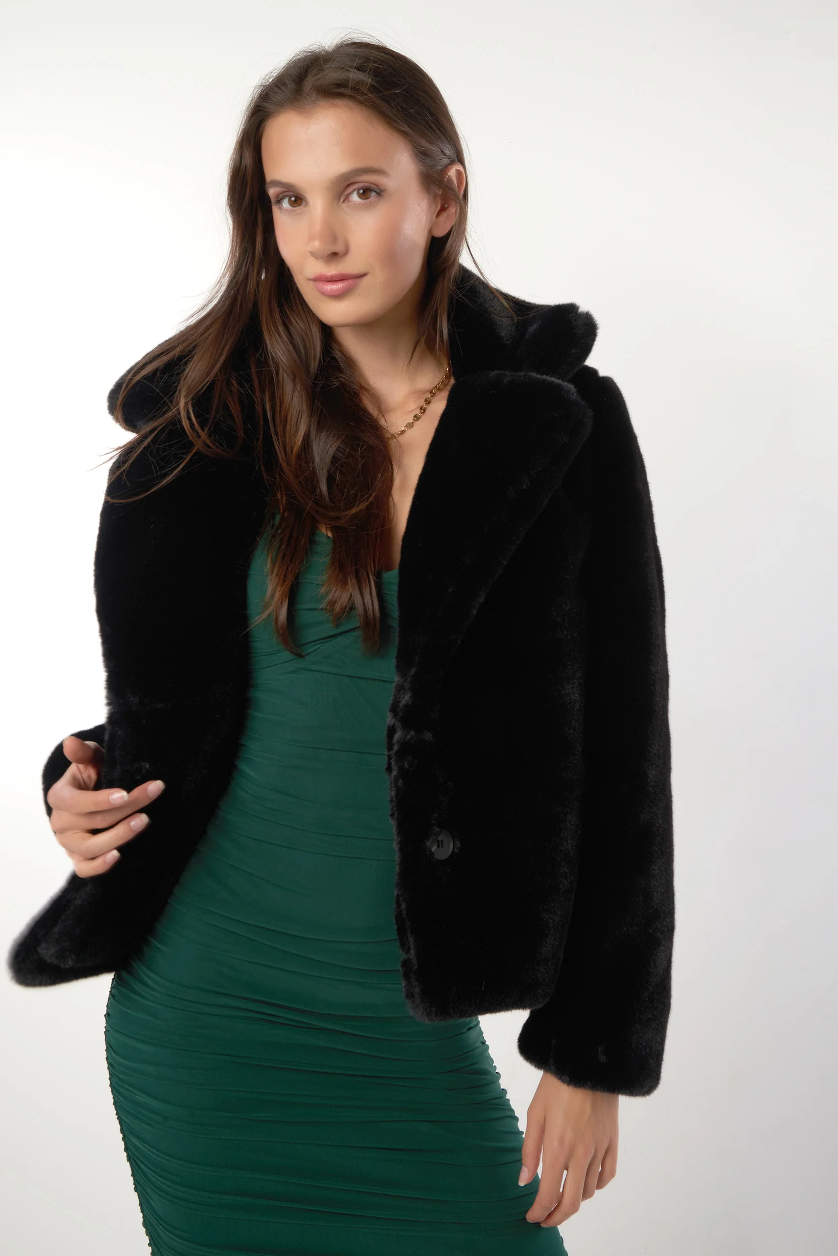 Manteau court en fourrure - DIANA -  (E-C6) - Image 11