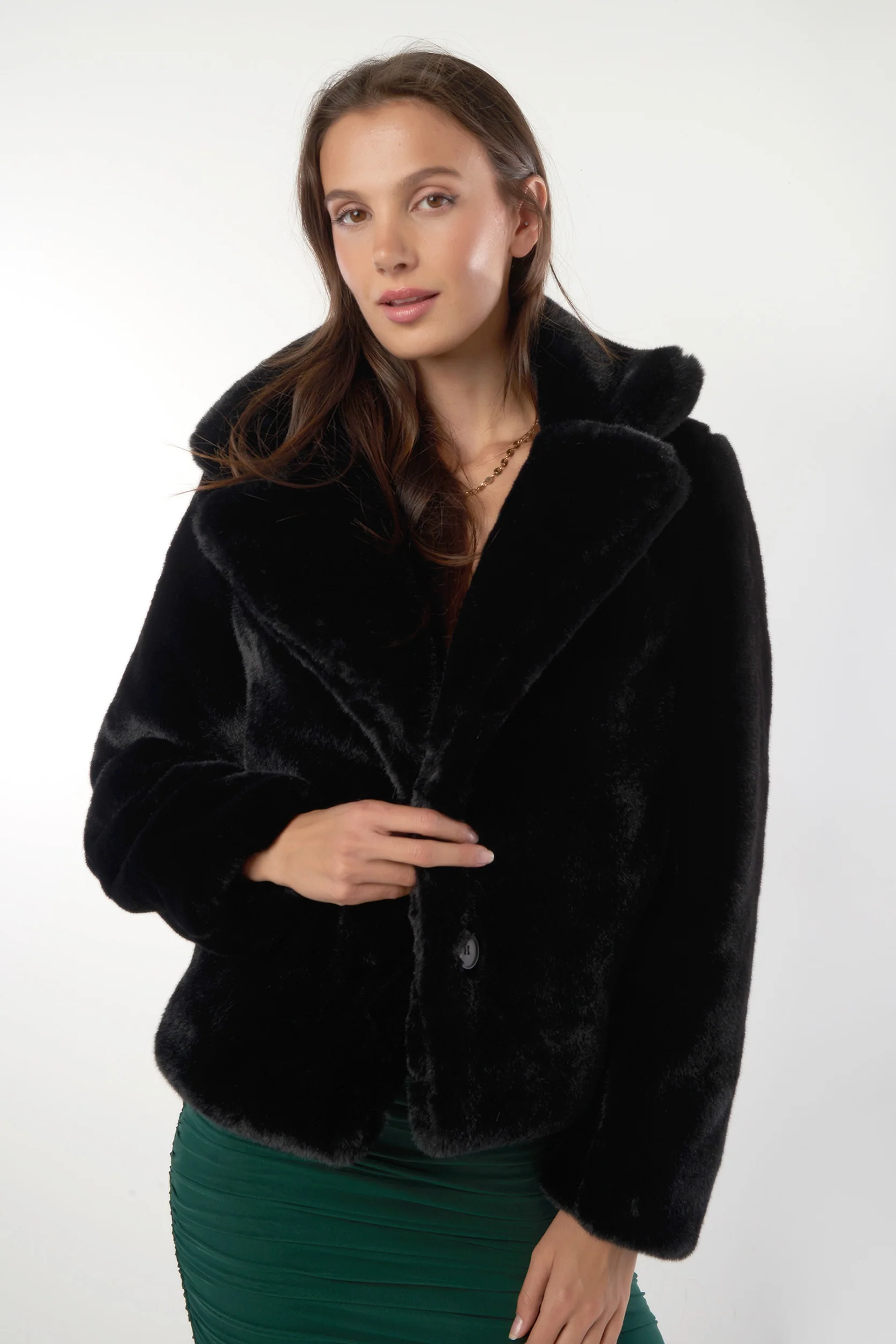 Manteau court en fourrure - DIANA -  (E-C6) - Image 8