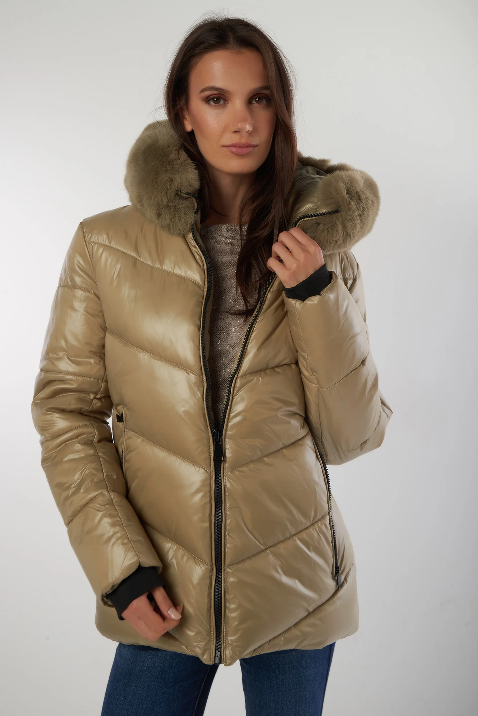 Manteau court à capuche en fourrure - MALAK - (E-C3) - Image 11