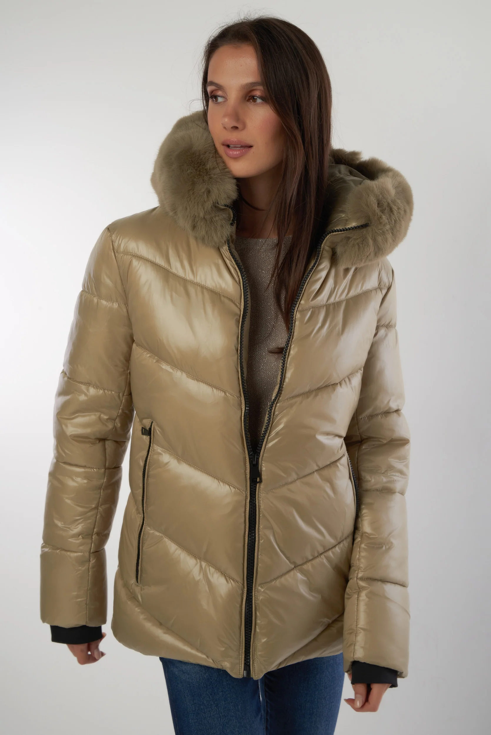 Manteau court à capuche en fourrure - MALAK - (E-C3) - Image 14