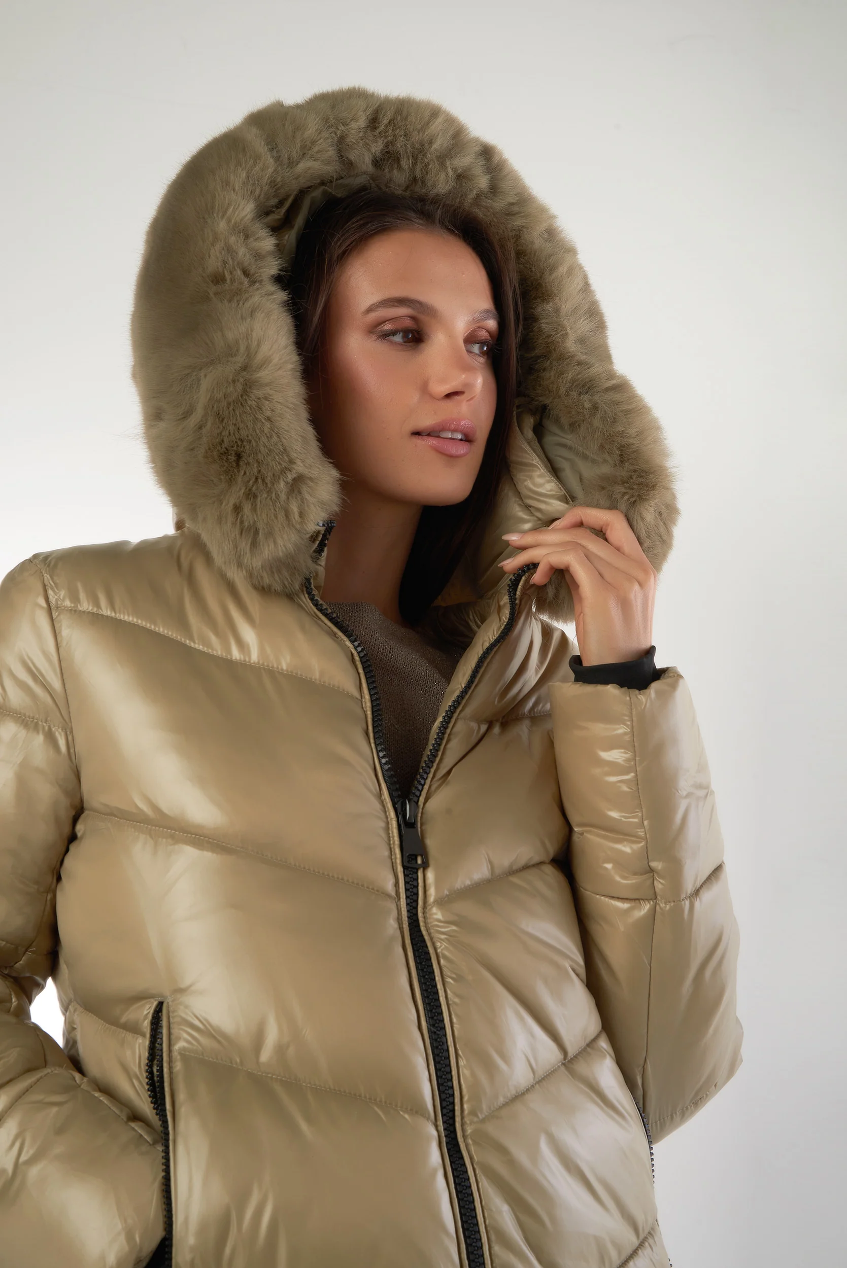 Manteau court à capuche en fourrure - MALAK - (E-C3) - Image 16