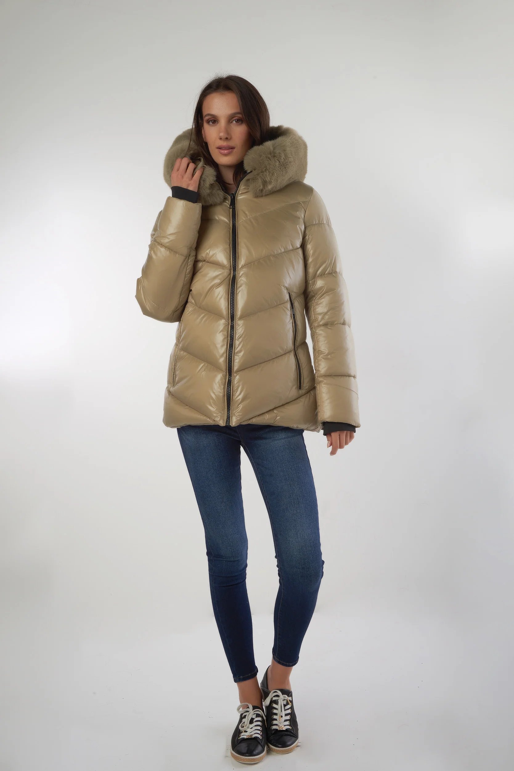 Manteau court à capuche en fourrure - MALAK - (E-C3) - Image 17
