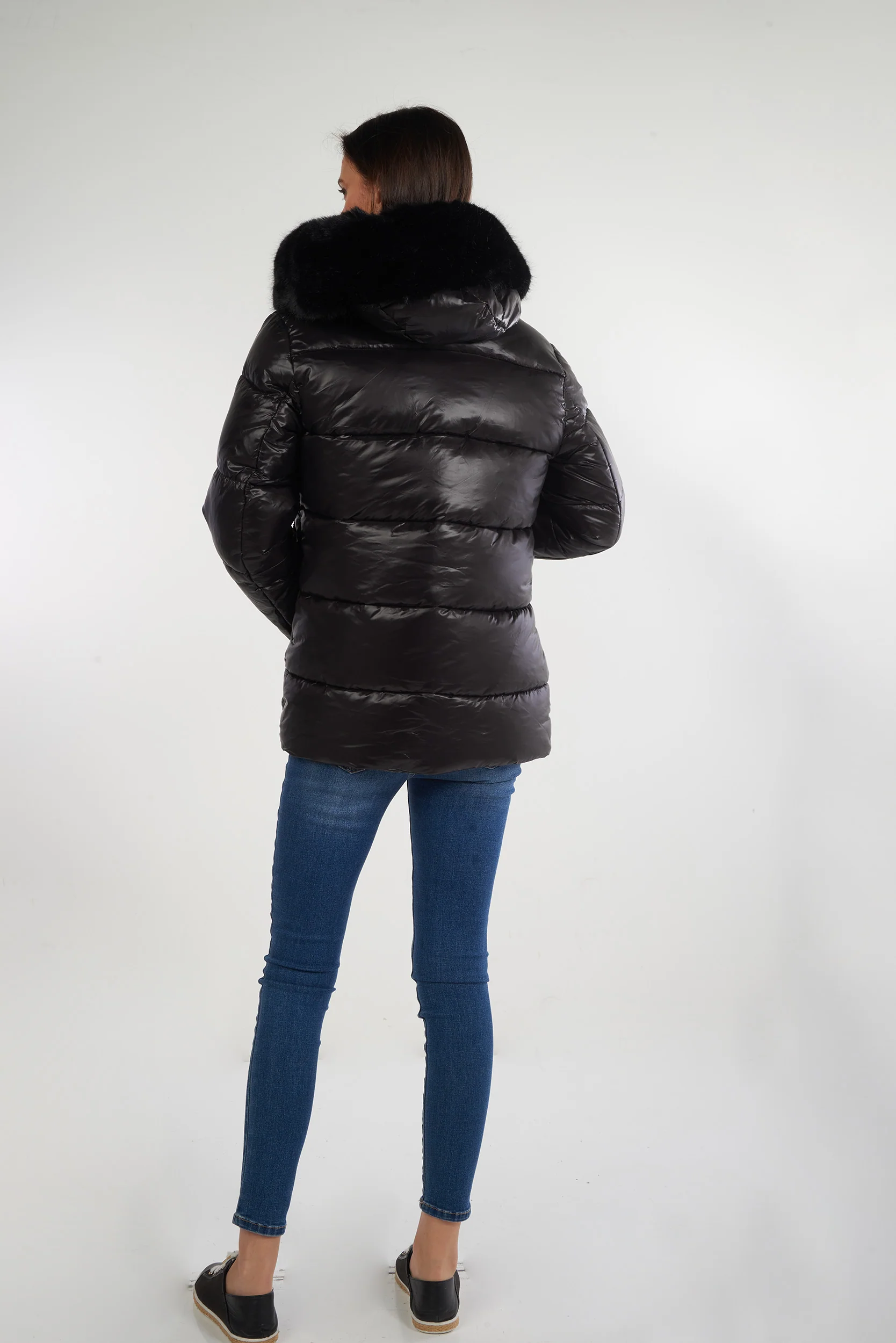 Manteau court à capuche en fourrure - MALAK - (E-C3) - Image 9