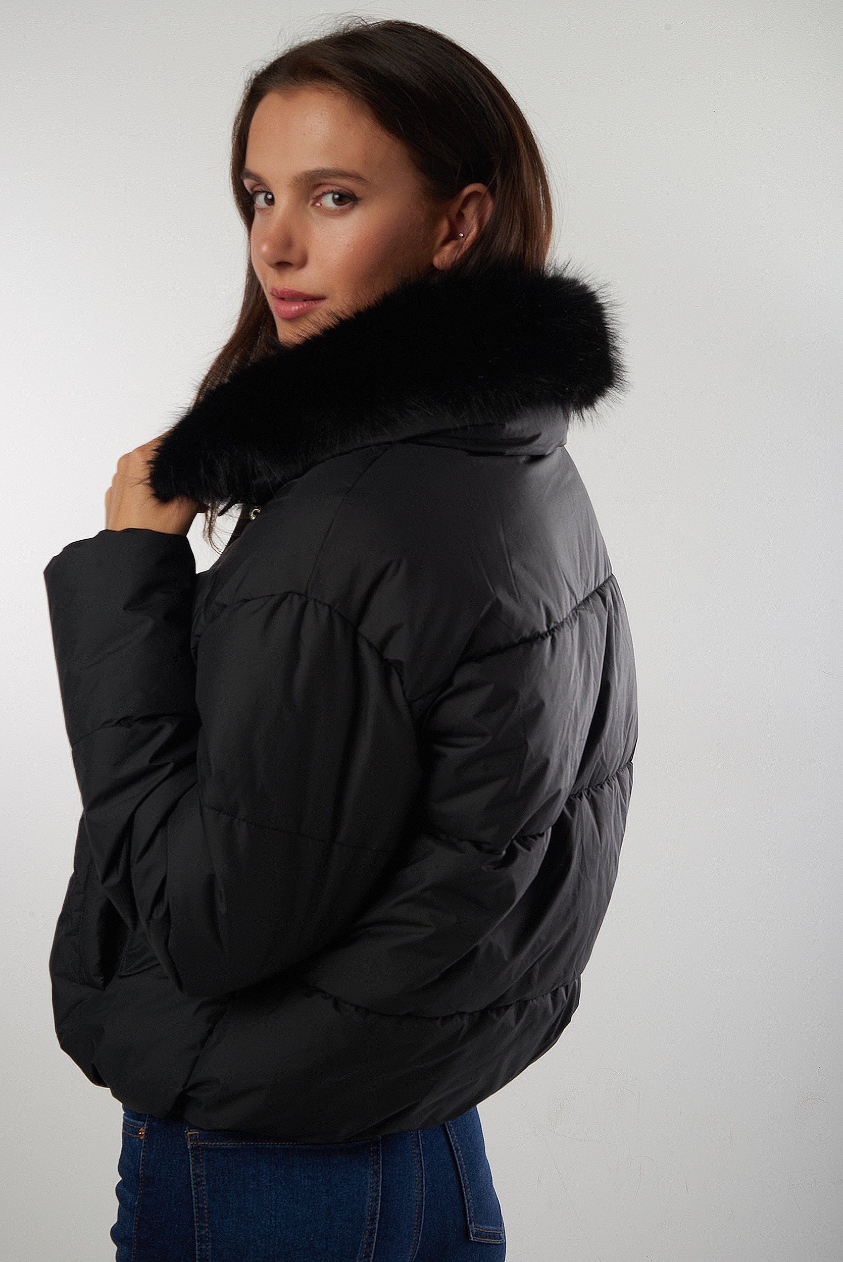 Manteau court à col en fourrure - CELINE - (E-C4) - Image 10