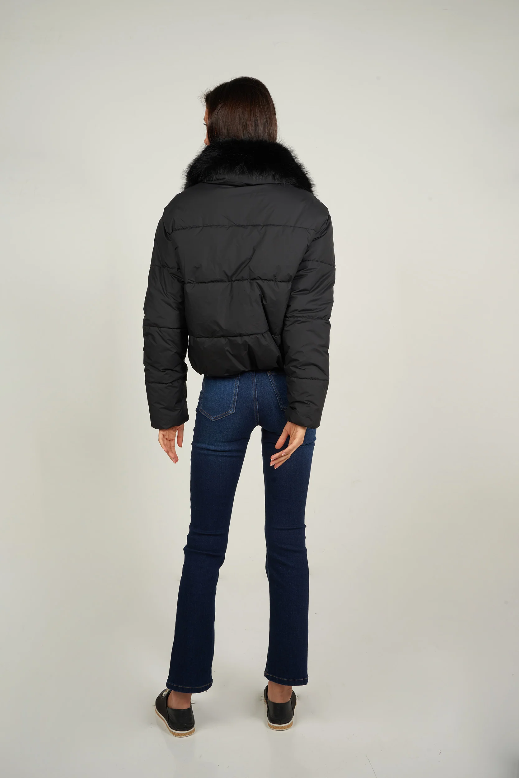 Manteau court à col en fourrure - CELINE - (E-C4) - Image 16