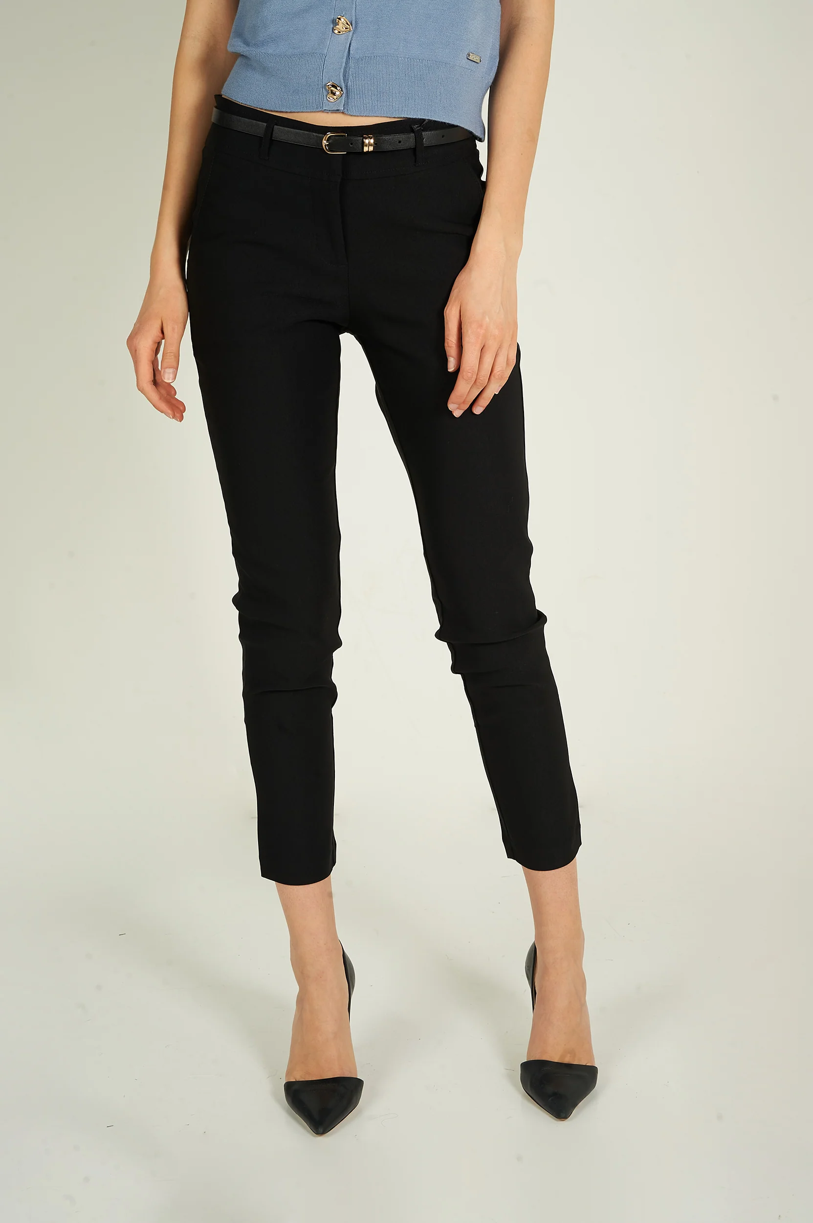 Pantalon à jambe étroite avec ceinture - HP9080-Y1 - (E-C1) - Image 12