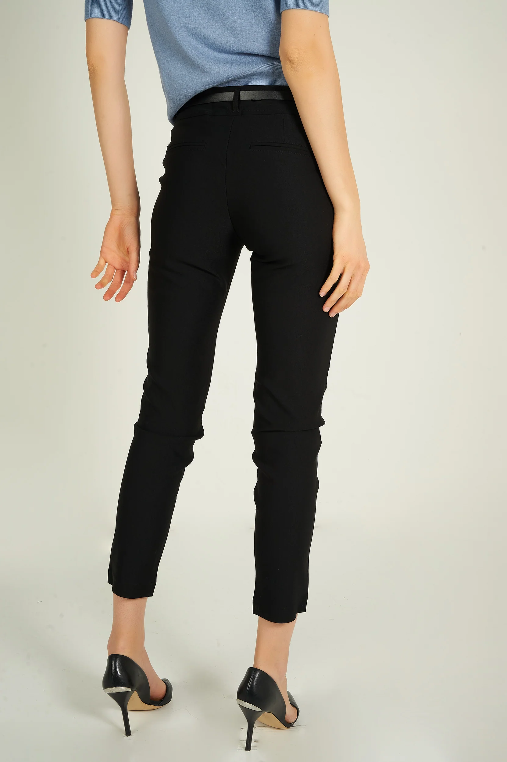 Pantalon à jambe étroite avec ceinture - HP9080-Y1 - (E-C1) - Image 13