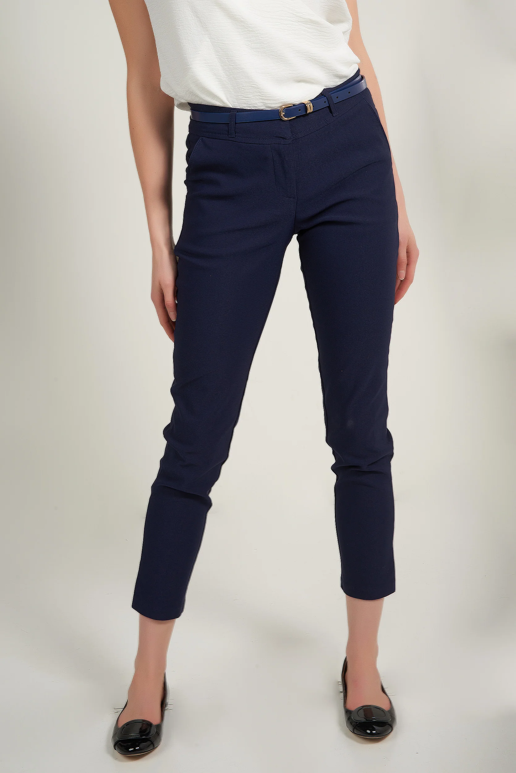 Pantalon à jambe étroite avec ceinture - HP9080-Y1 - (E-C1) - Image 18