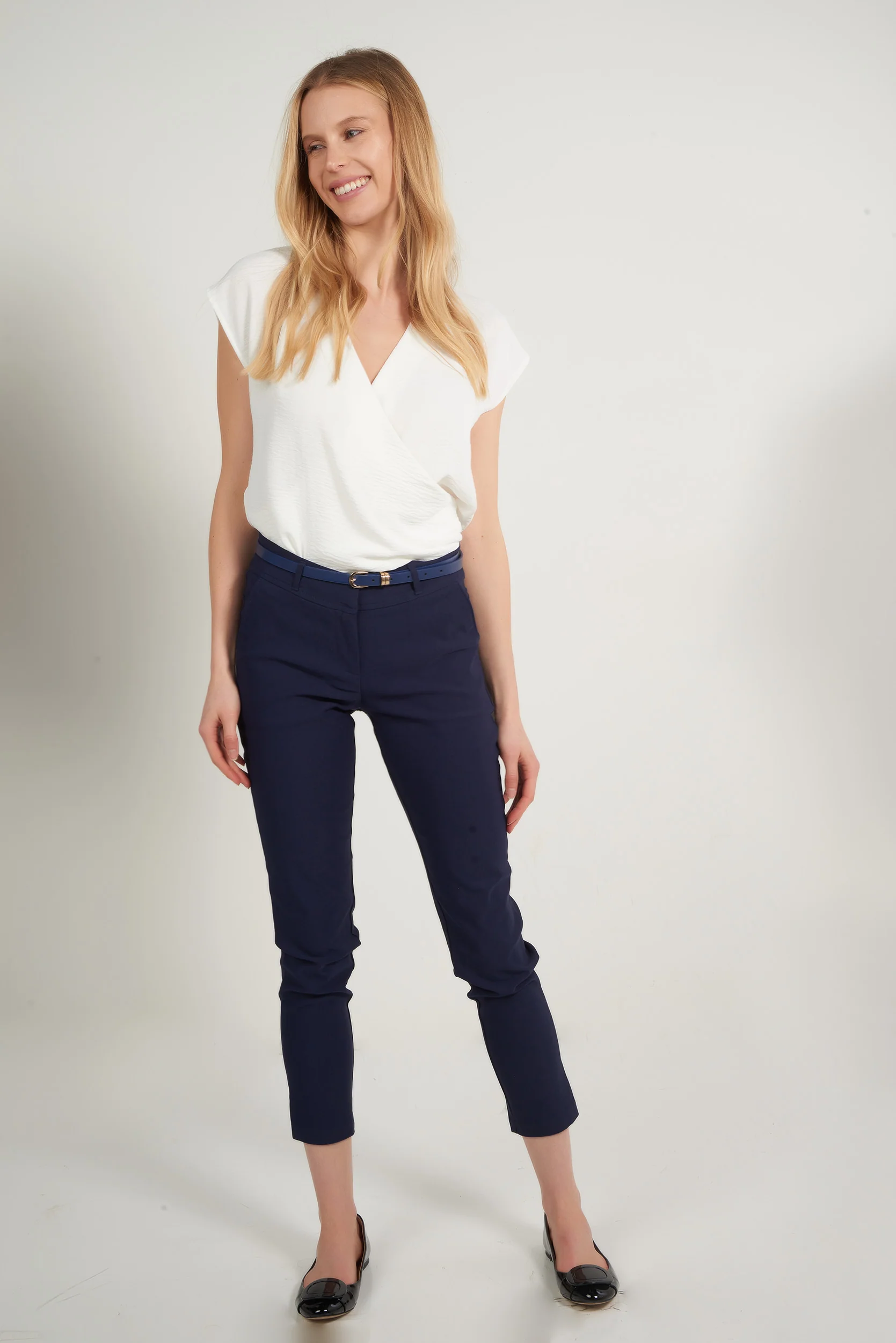 Pantalon à jambe étroite avec ceinture - HP9080-Y1 - (E-C1) - Image 21