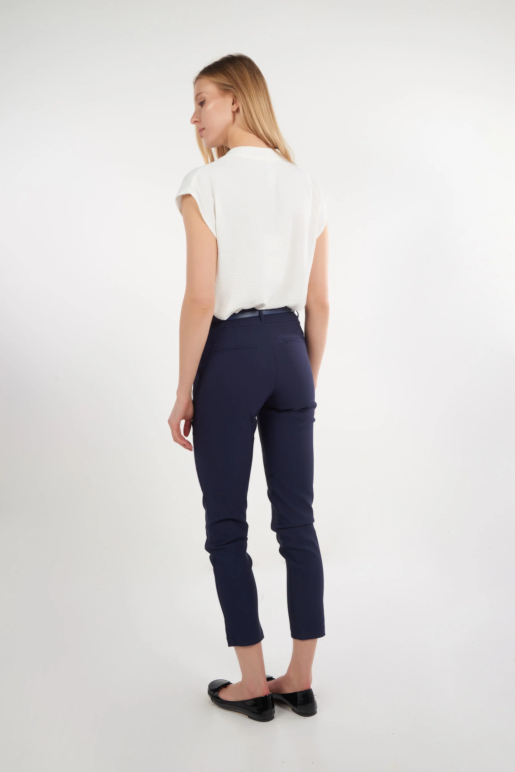 Pantalon à jambe étroite avec ceinture - HP9080-Y1 - (E-C1) - Image 22