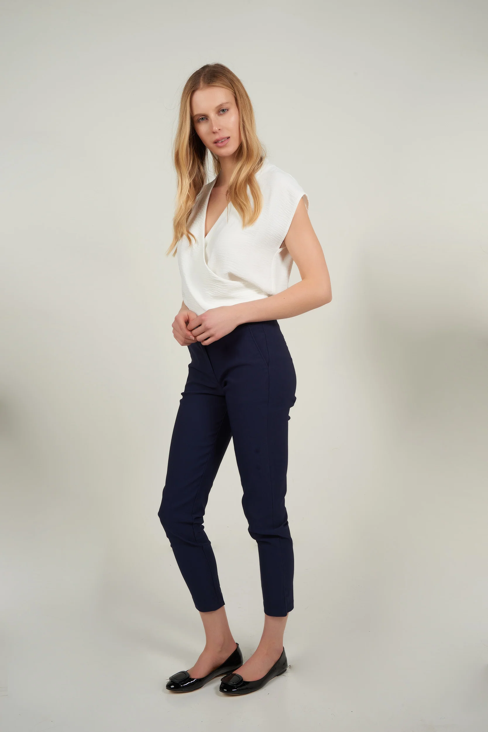 Pantalon à jambe étroite avec ceinture - HP9080-Y1 - (E-C1) - Image 23