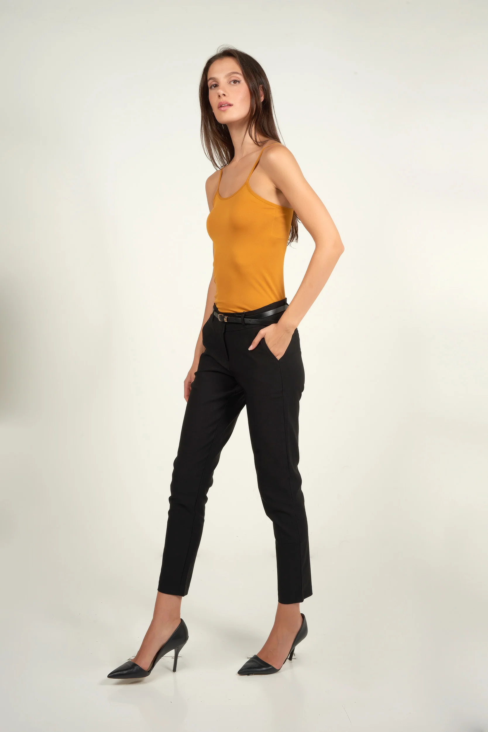 Pantalon étroit avec ceinture - HP9080-Y2 - (E-C2) - Image 12