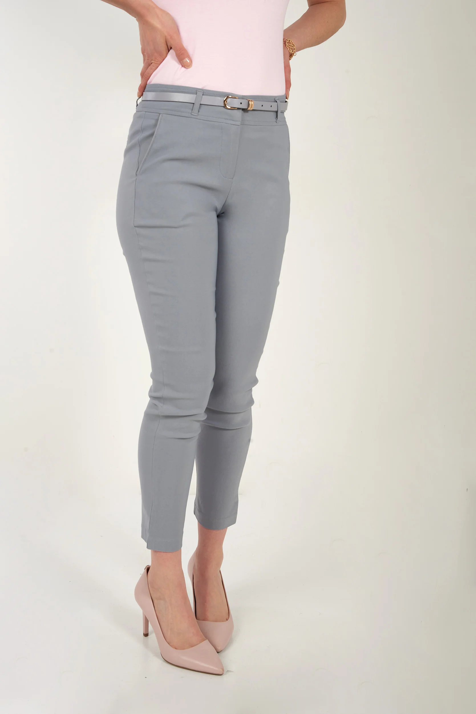 Pantalon étroit avec ceinture - HP9080-Z1 - (E-C1) - Image 7