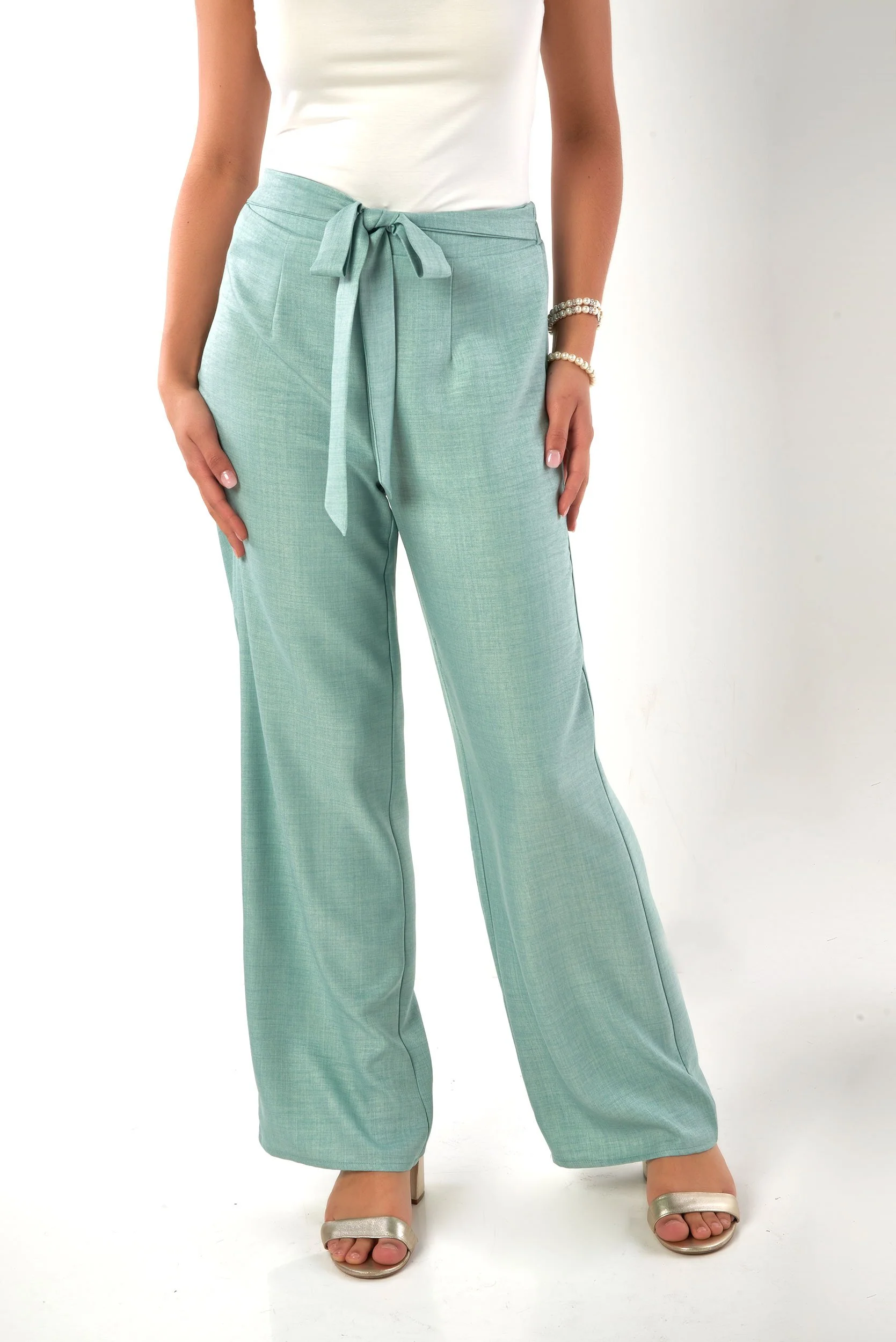 Pantalon à Ceinture Nouée - PONI2 - (R-B5) - Image 14