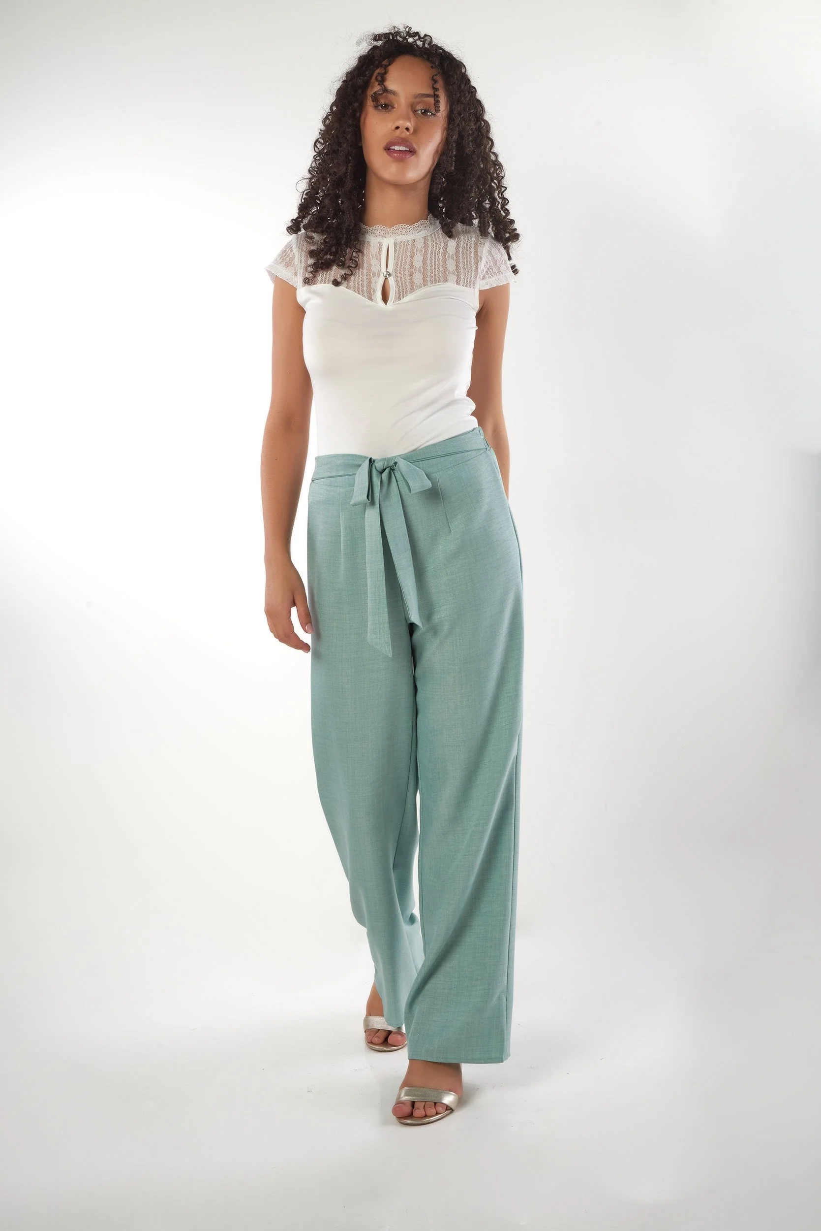 Pantalon à Ceinture Nouée - PONI2 - (R-B5) - Image 17
