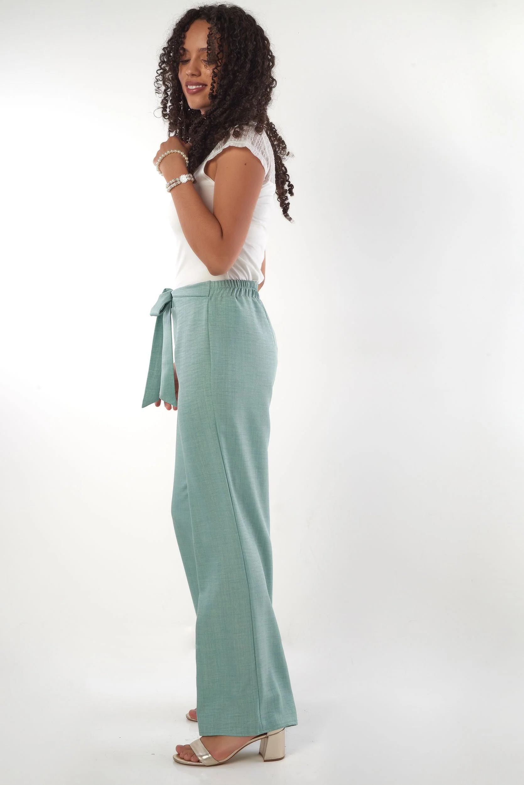 Pantalon à Ceinture Nouée - PONI2 - (R-B5) - Image 18