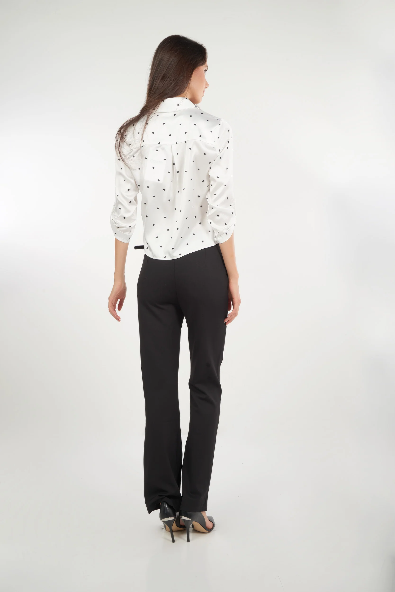 Pantalon jambe large avec ceinture - YP5078 - (E-C2) - Image 12