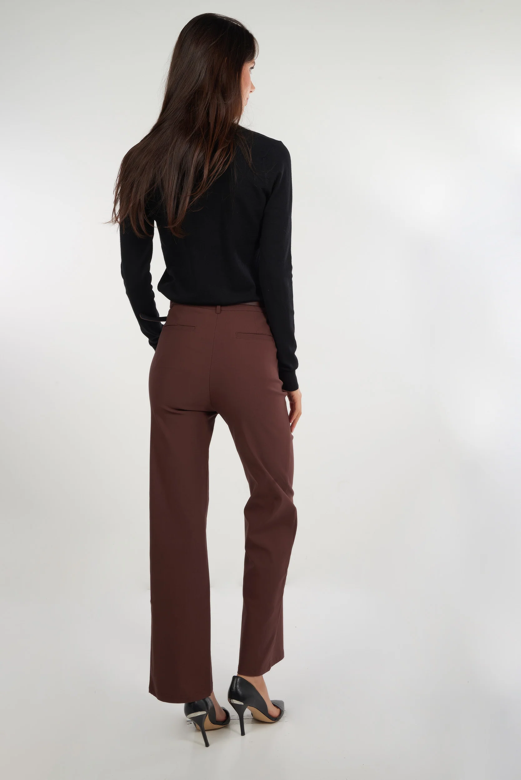 Pantalon jambe large avec ceinture - YP5078 - (E-C2) - Image 6