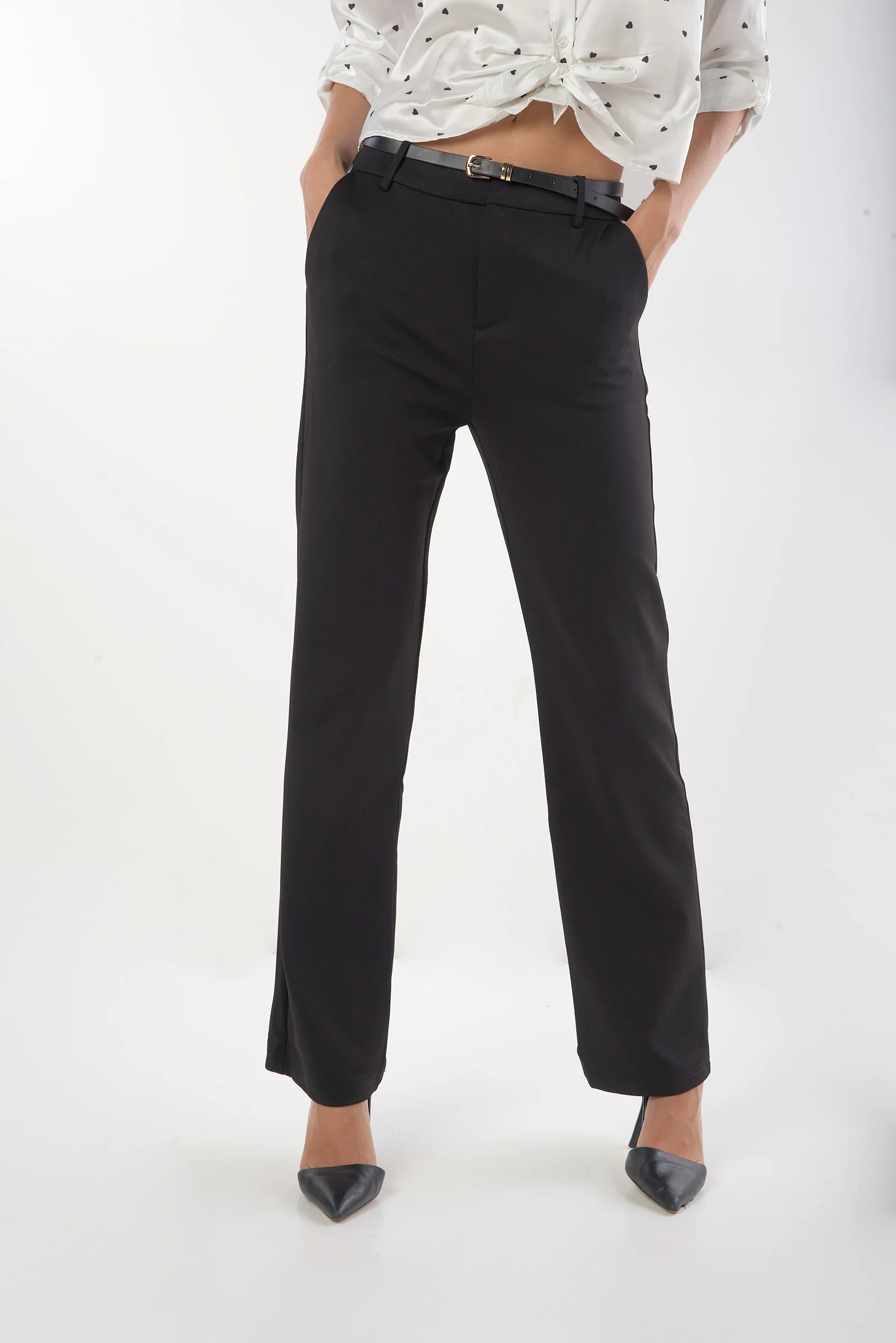 Pantalon jambe large avec ceinture - YP5078 - (E-C2) - Image 8