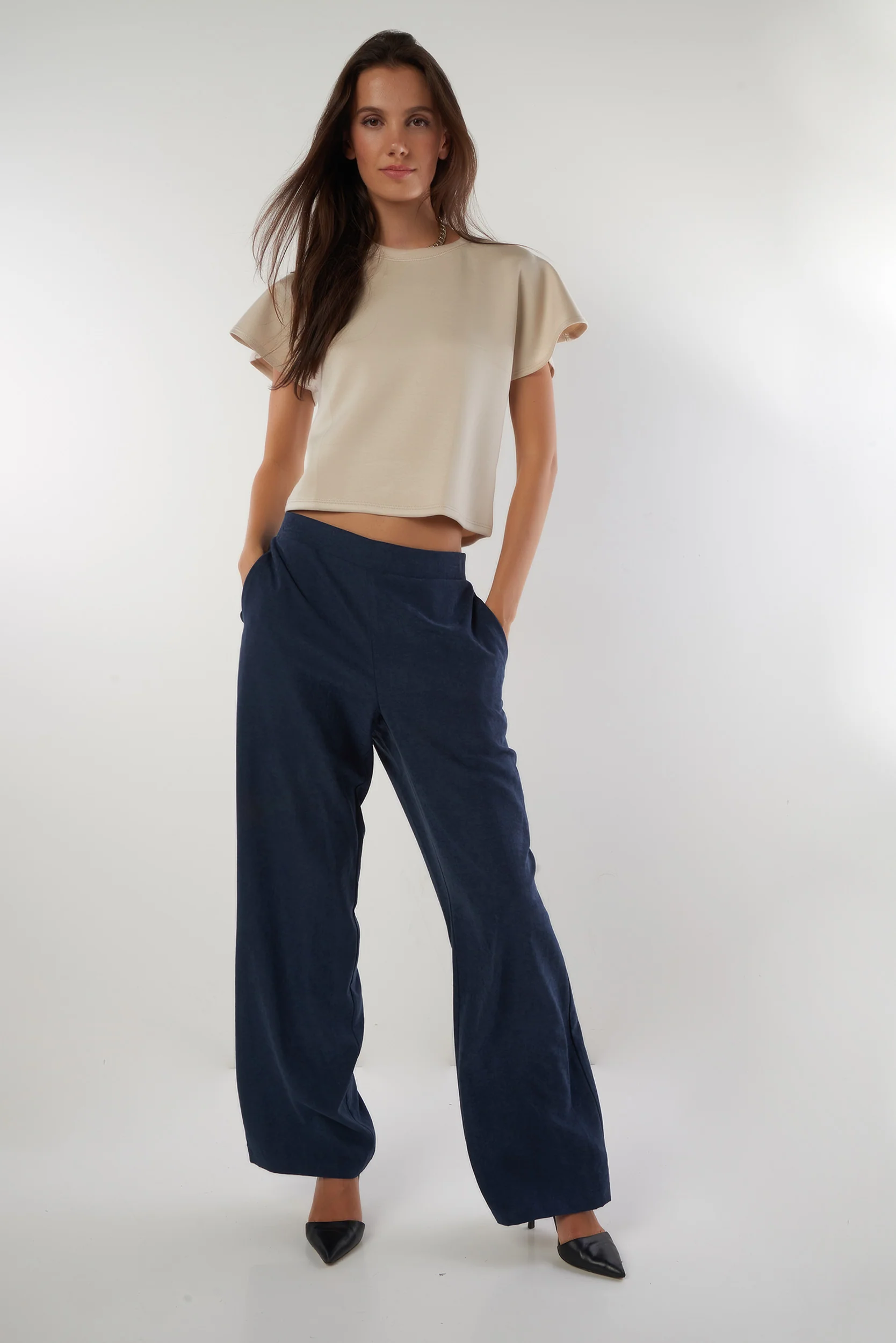Pantalon propre avec taille élastique - DIELLA - (R-A14) - Image 10