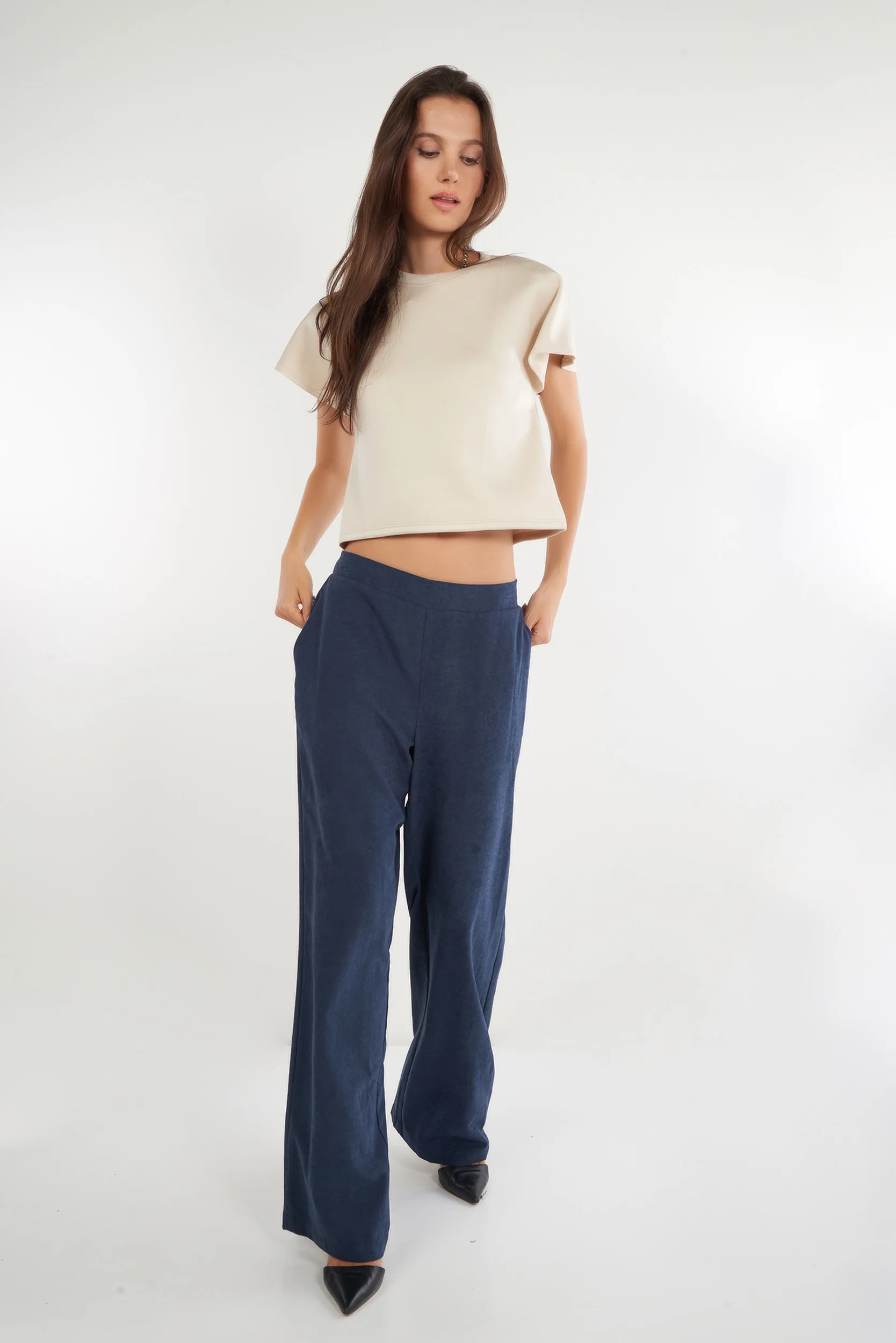Pantalon propre avec taille élastique - DIELLA - (R-A14) - Image 11