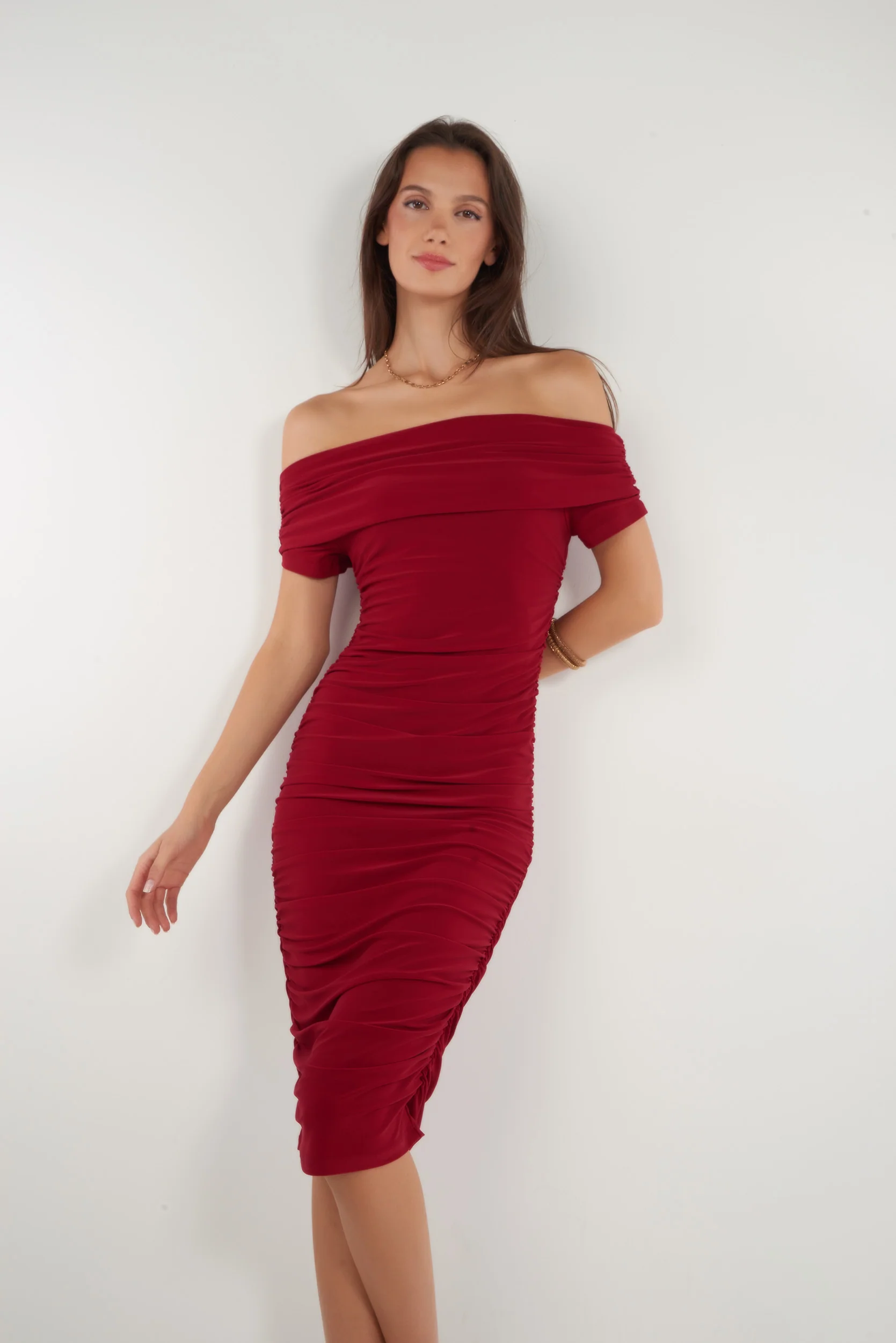 Robe à épaules dénudées - SIDONIA - (R-B12) - Image 6