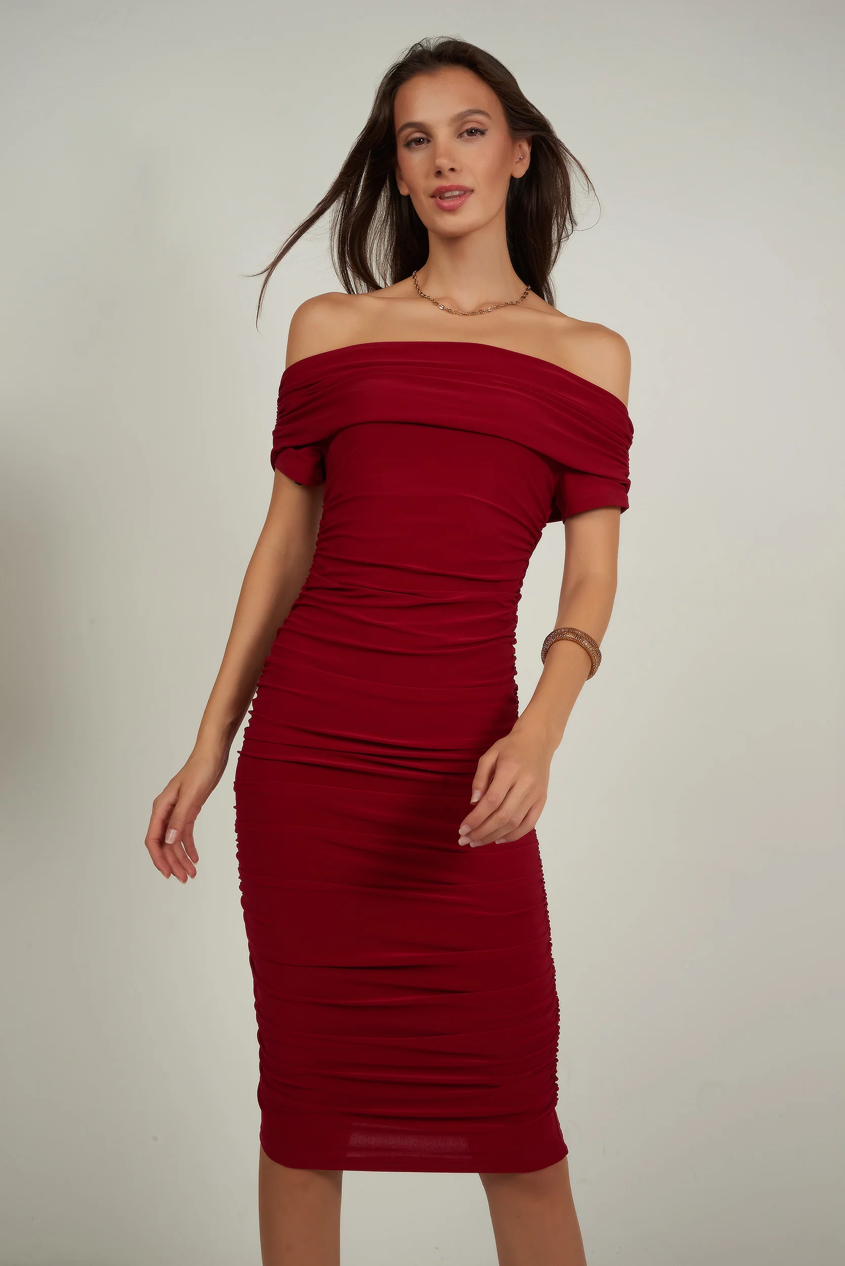 Robe à épaules dénudées - SIDONIA - (R-B12) - Image 7