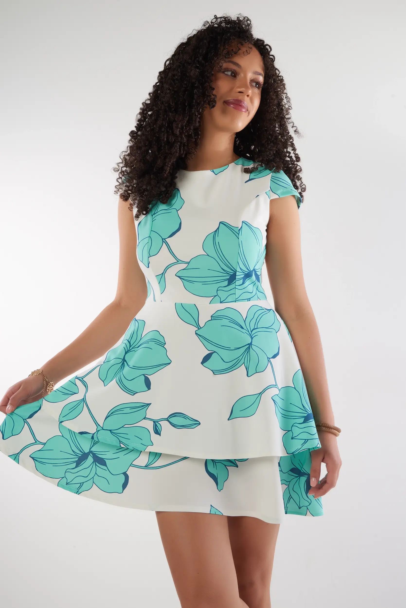 Robe Courte Évasée - MIGNONNE - (R-B1) - Image 9