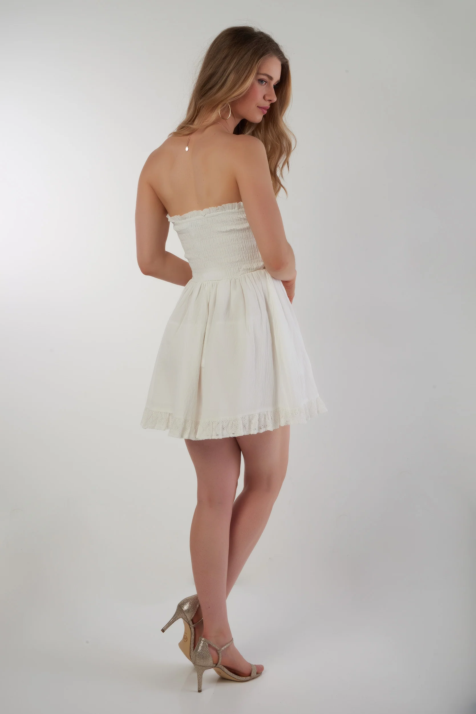 Robe mini avec haut élastique - CD3996 - (E-A16) - Image 6