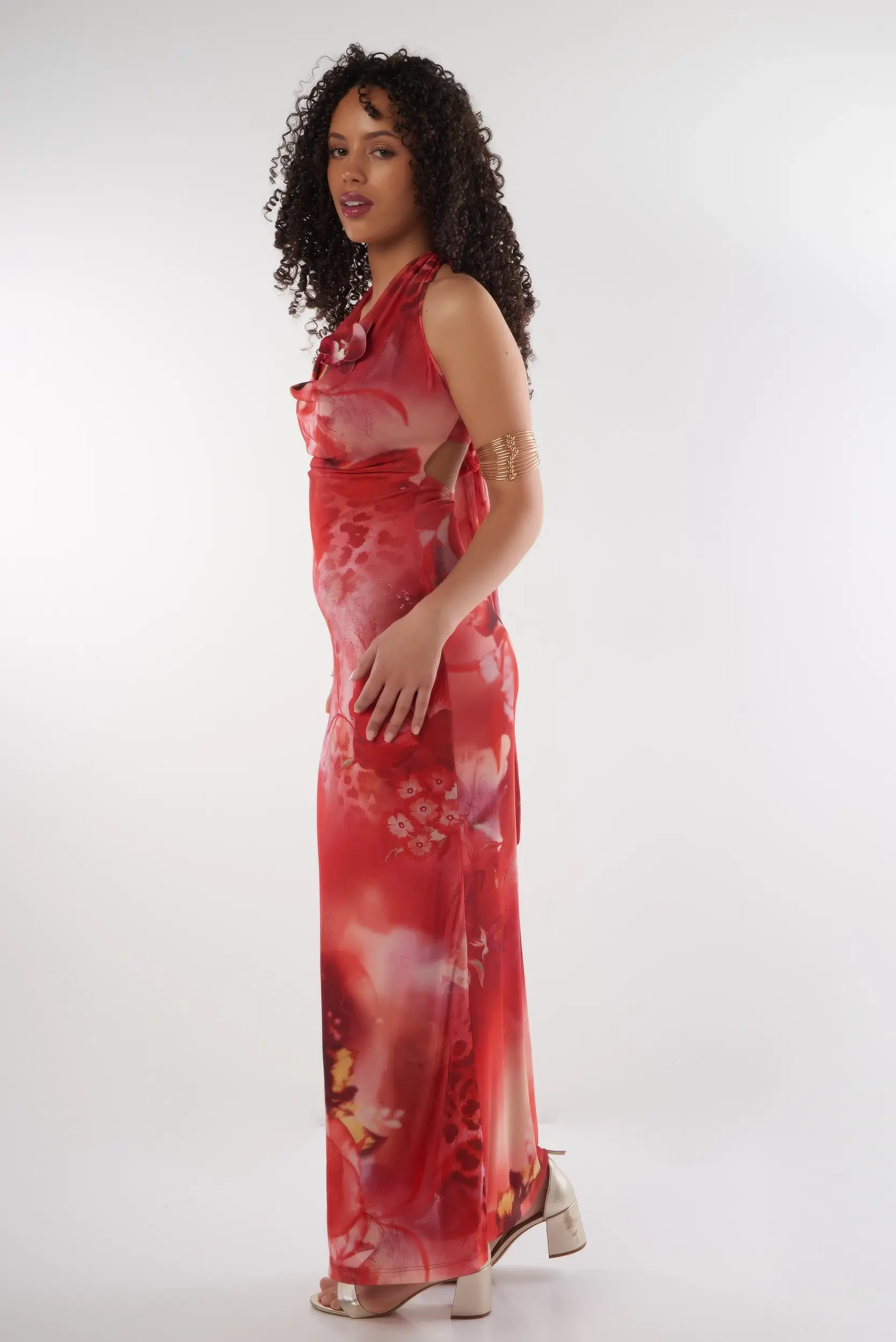 Robe Longue Rouge - DD4810A - (E-A13) - Image 5