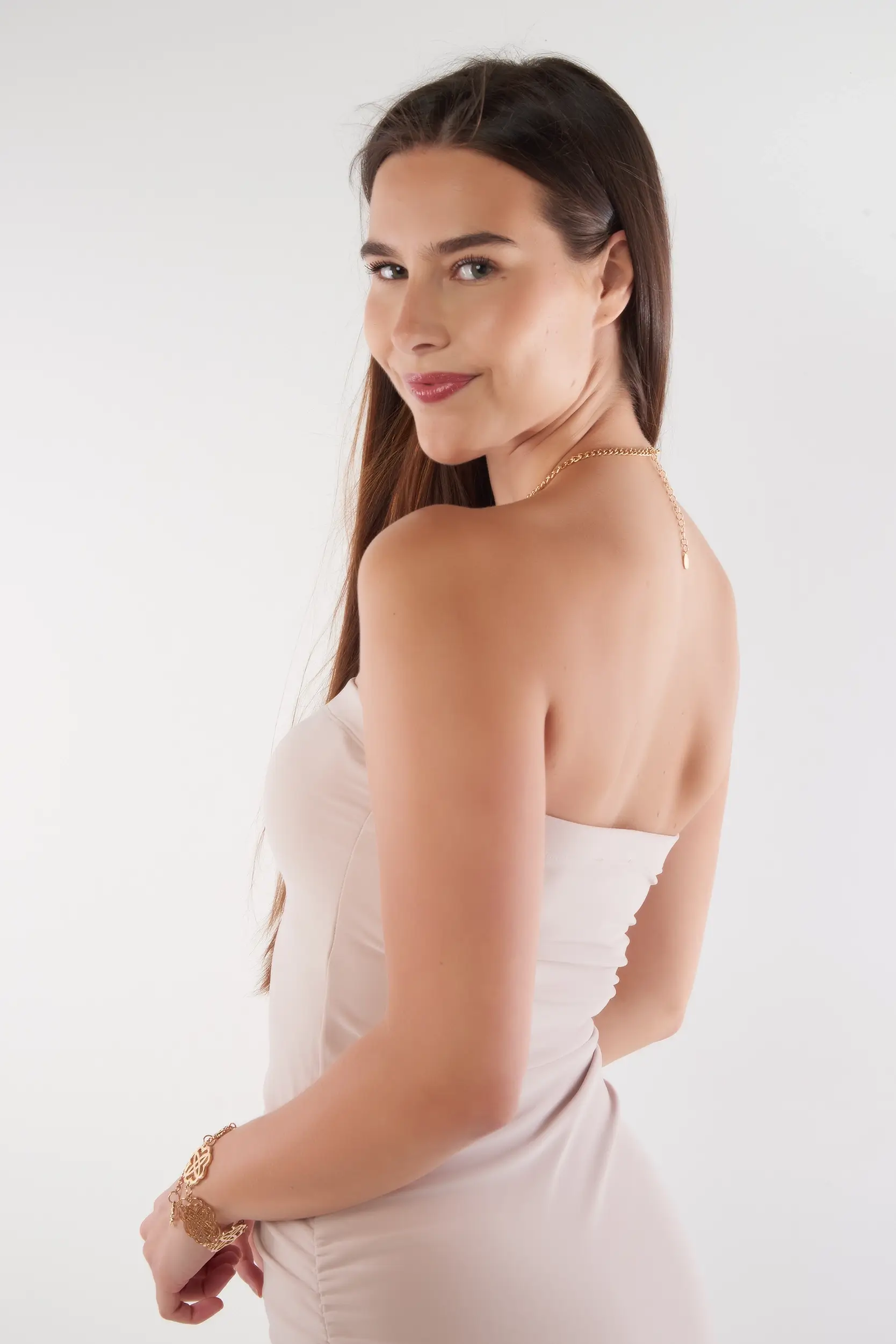 Robe bustier à volant asymétrique - ID6017A - (E-A15) - Image 10