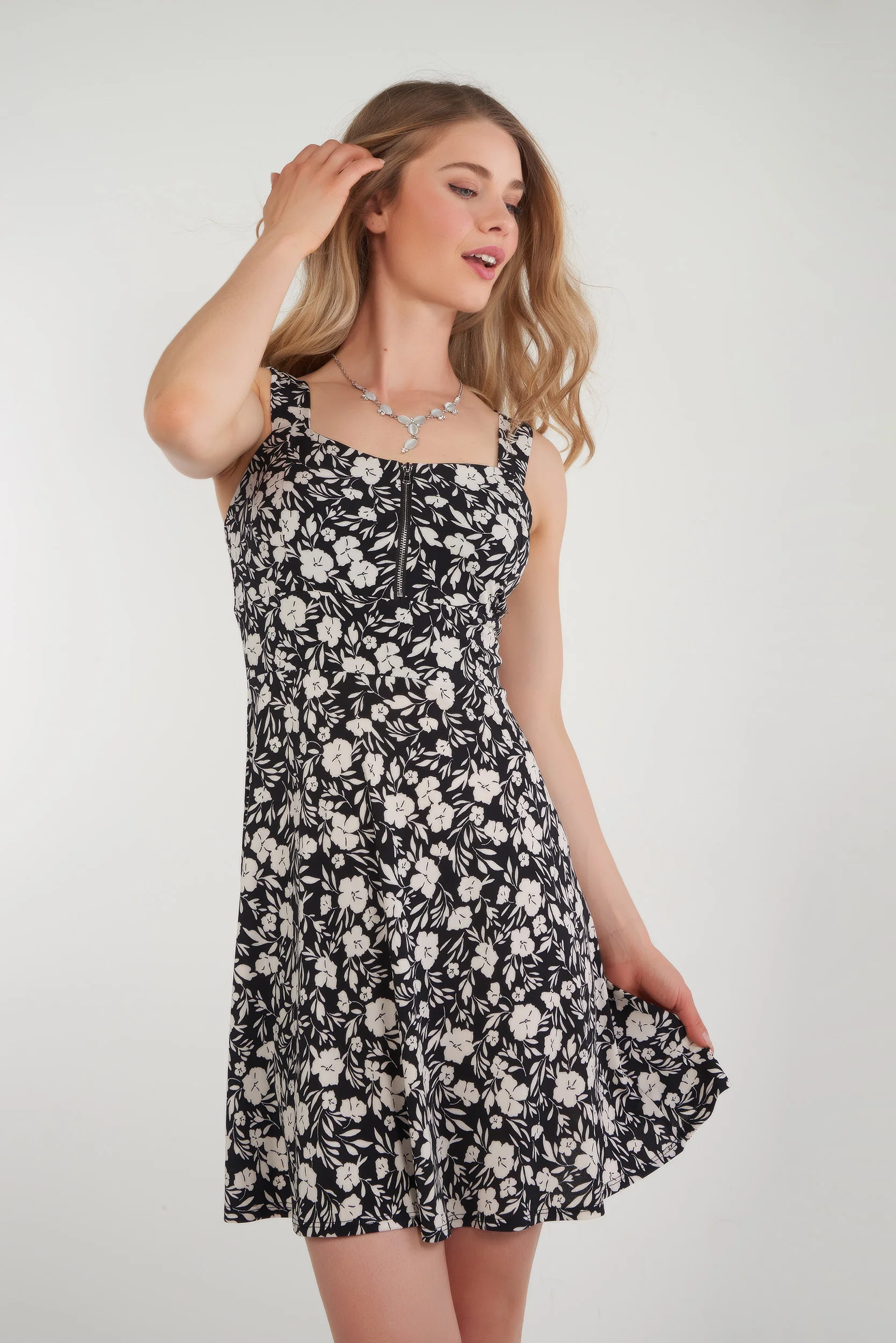 Robe imprimée avec fermeture éclair - PRIMA301Y2 - (R-C4) - Image 5