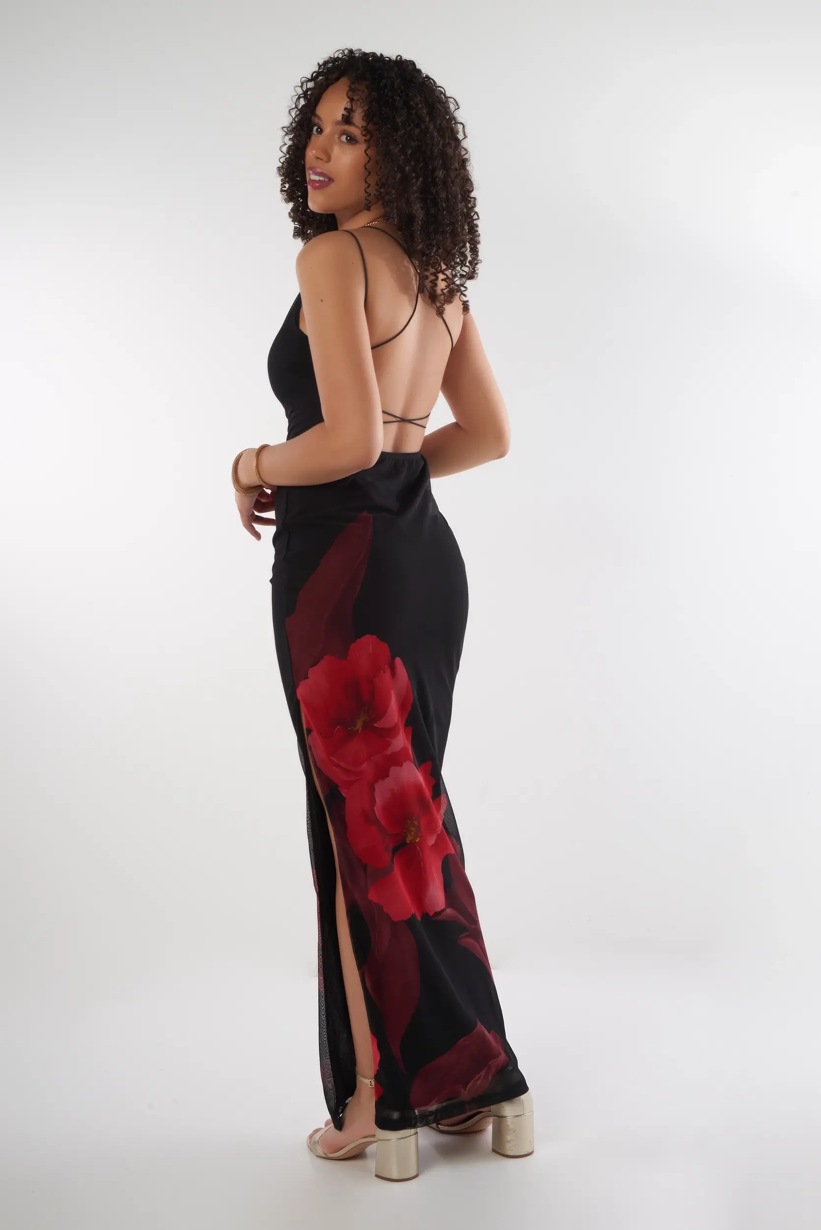 Robe Longue Fleurie - BD2160G - (E-A12) - Image 7