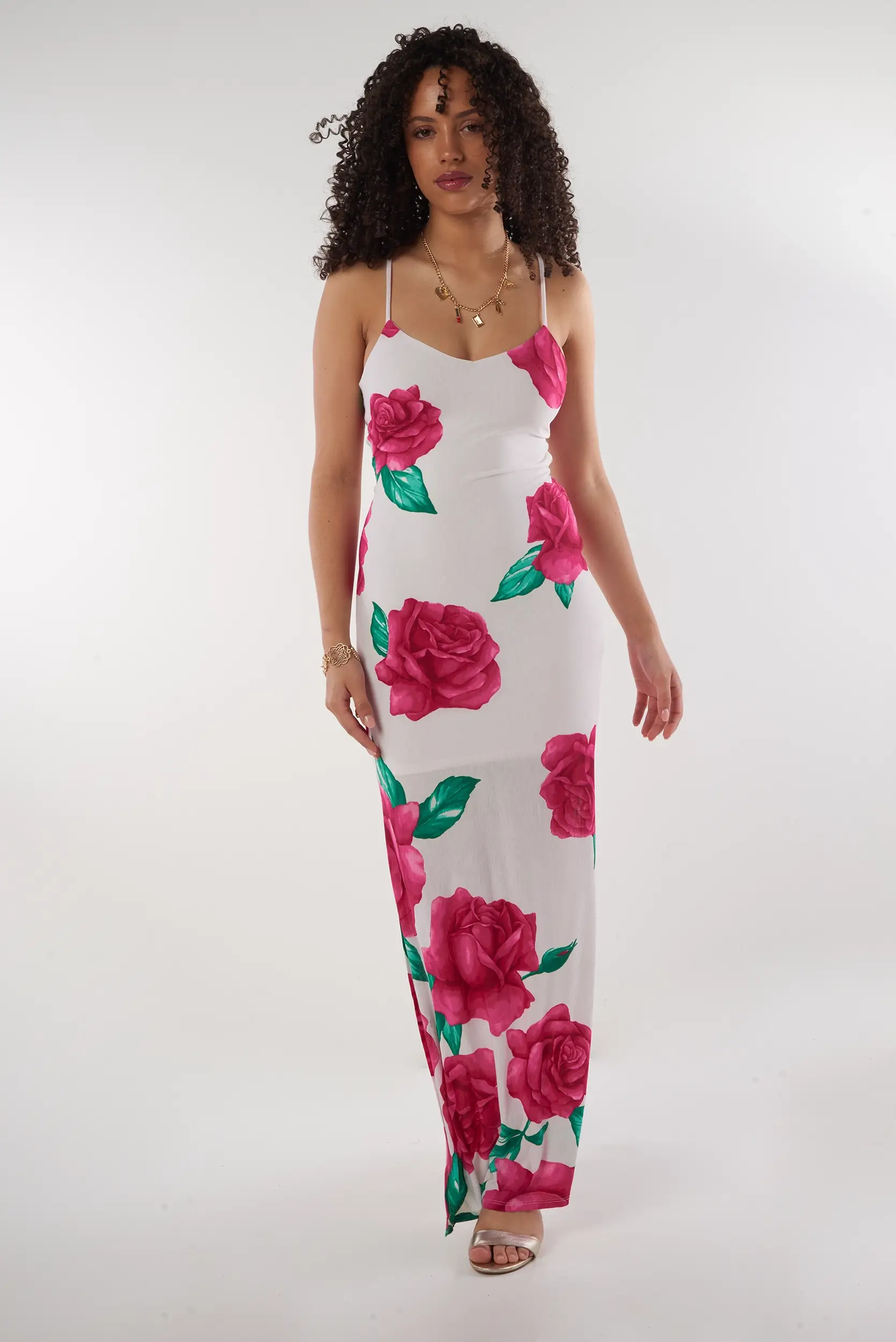 Robe Longue Fleurie - IDC660 - (E-A14)