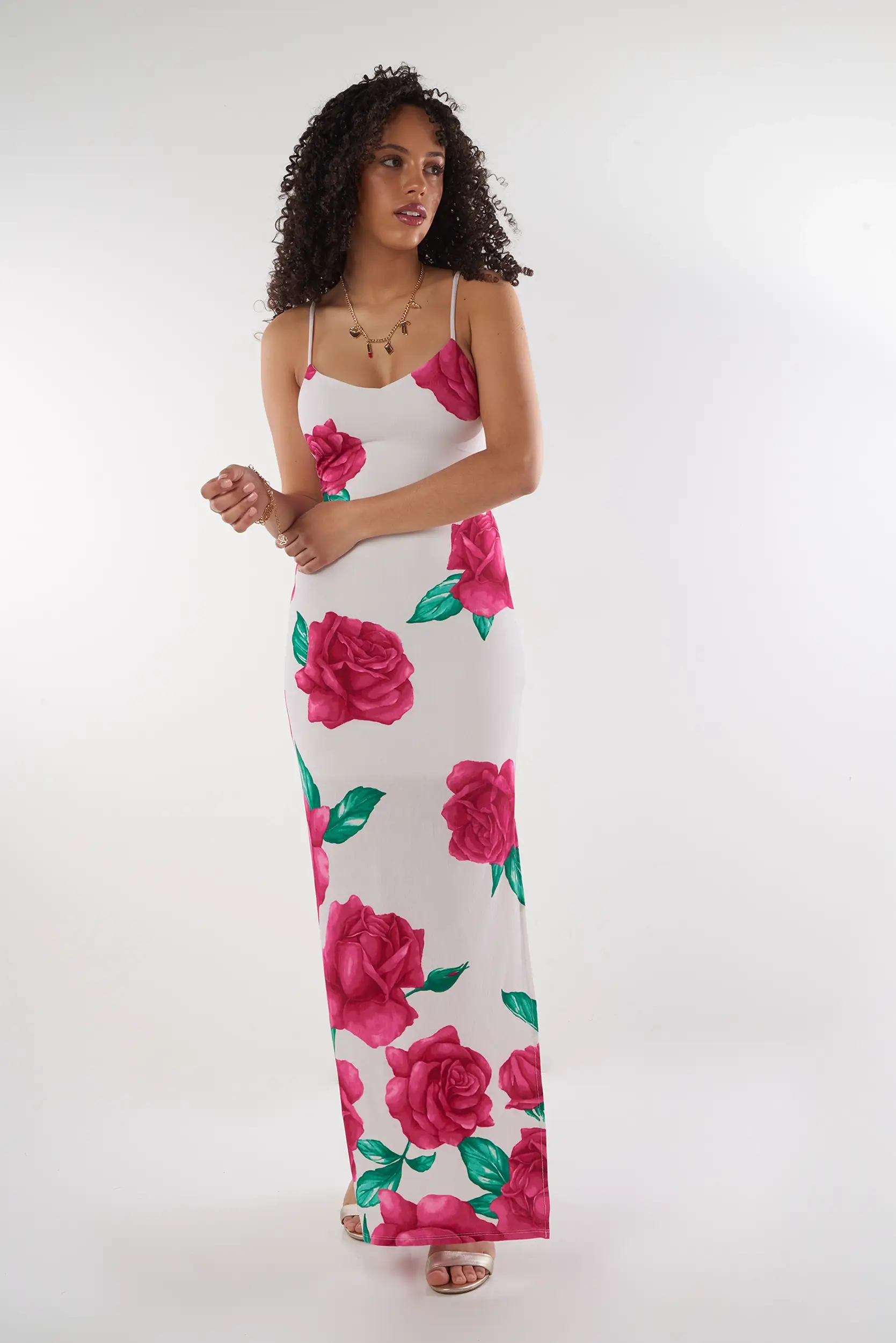 Robe Longue Fleurie - IDC660 - (E-A14) - Image 5